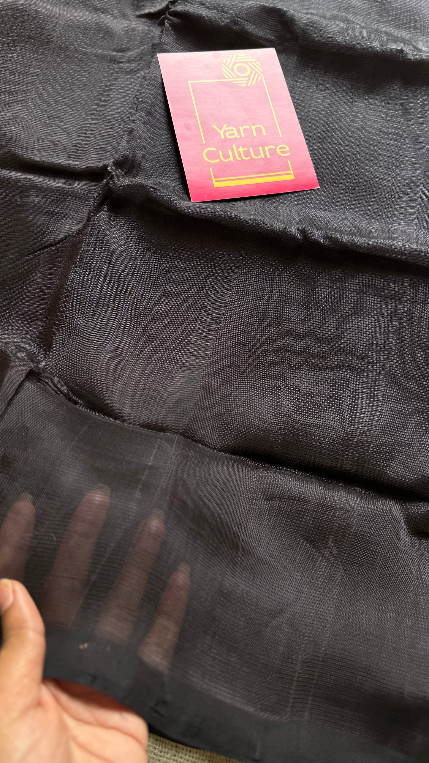 Plain grey black, mangalgiri silk cotton, handwoven, soft, light weight- YCWOTDMSCM13