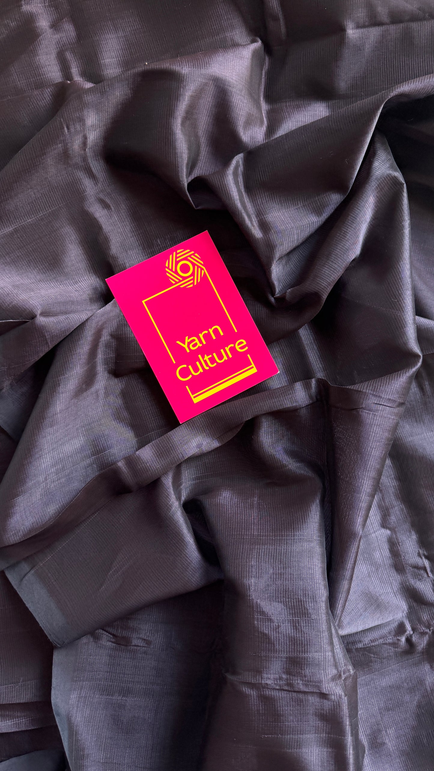 Plain grey black, mangalgiri silk cotton, handwoven, soft, light weight- YCWOTDMSCM13