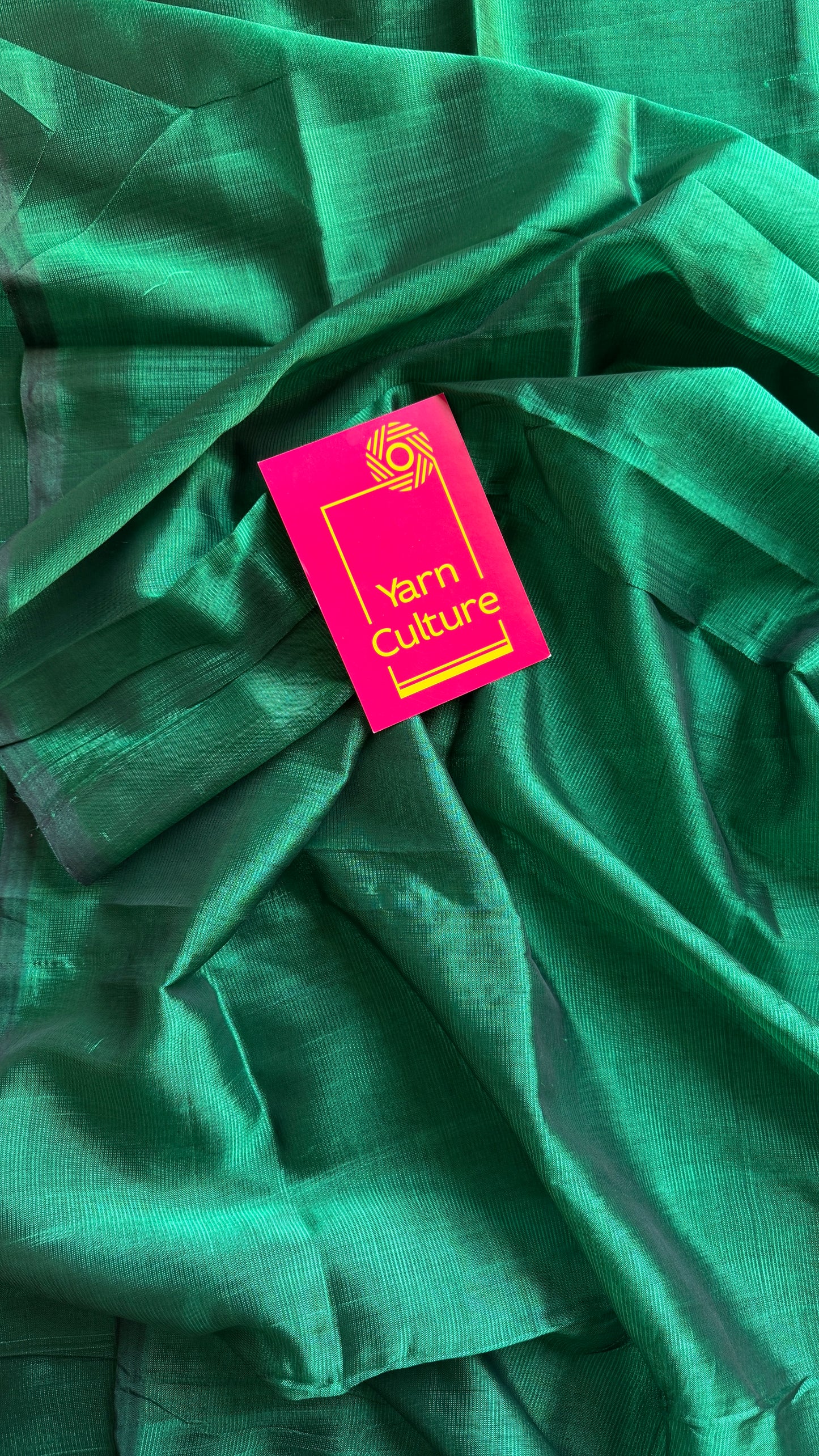 Plain green, mangalgiri silk cotton, handwoven, soft, light weight- YCWOTDMSCM14