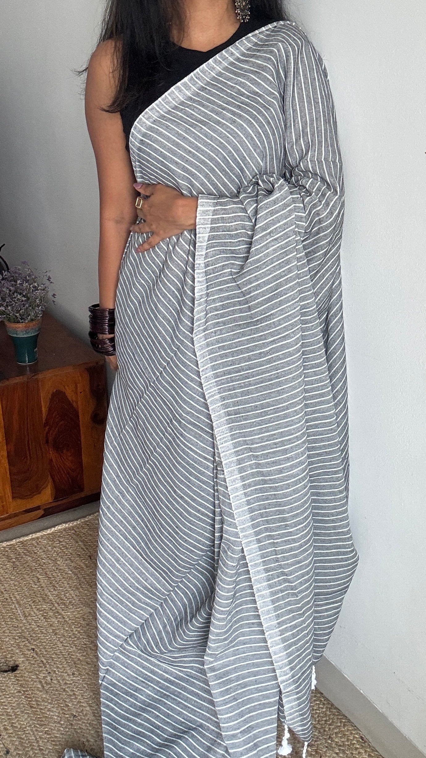 Grey Stripes - Khadi Soft Cotton YCBCKS06
