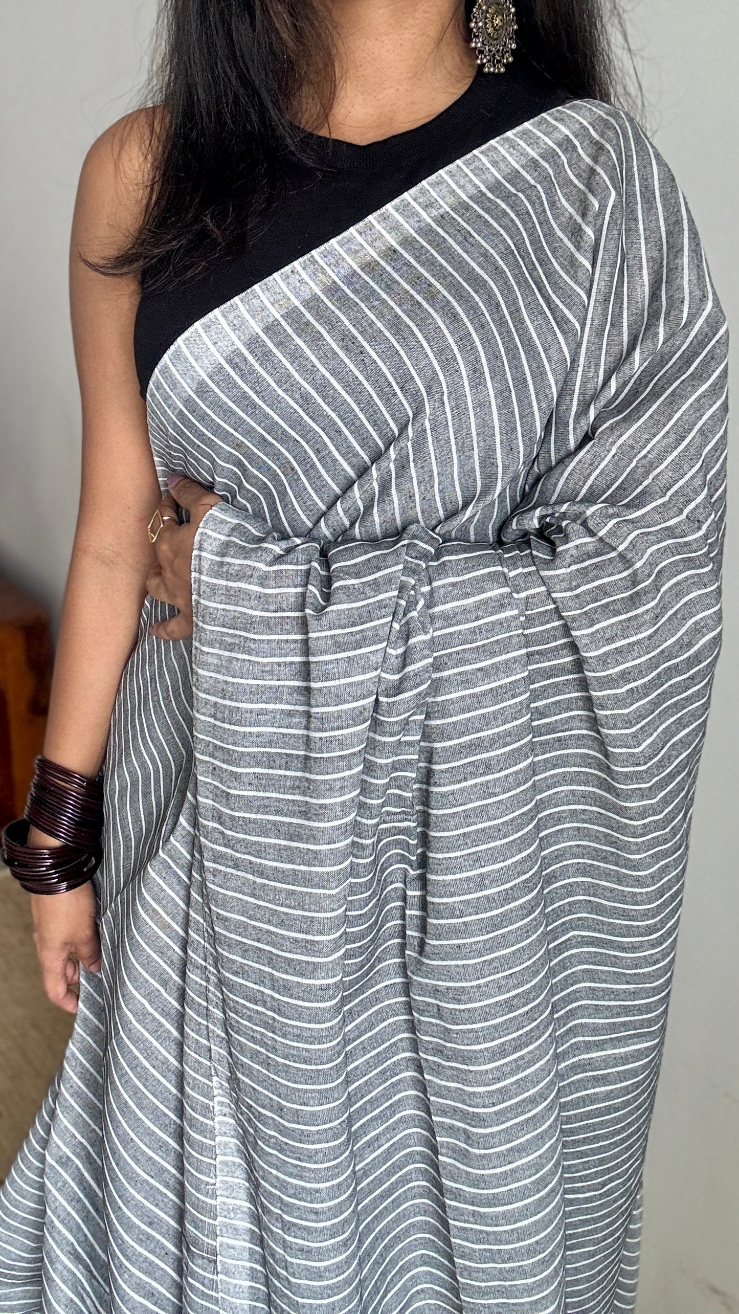 Grey Stripes - Khadi Soft Cotton YCBCKS06