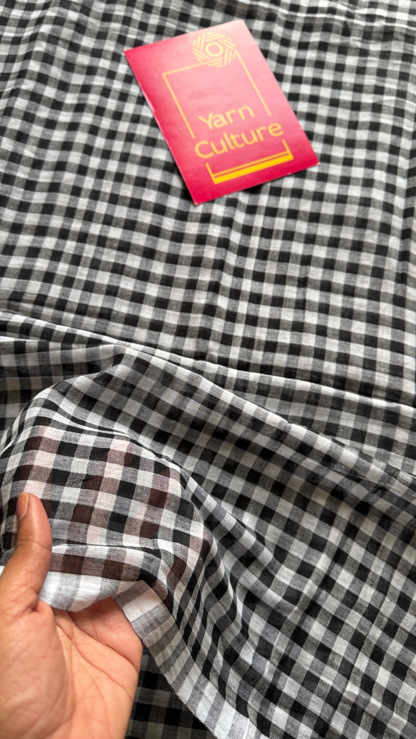 Black and white checks, mul cotton YCBCMCM11