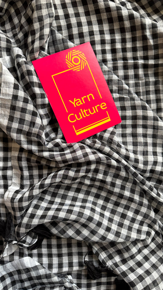 Black and white checks, mul cotton YCBCMCM11