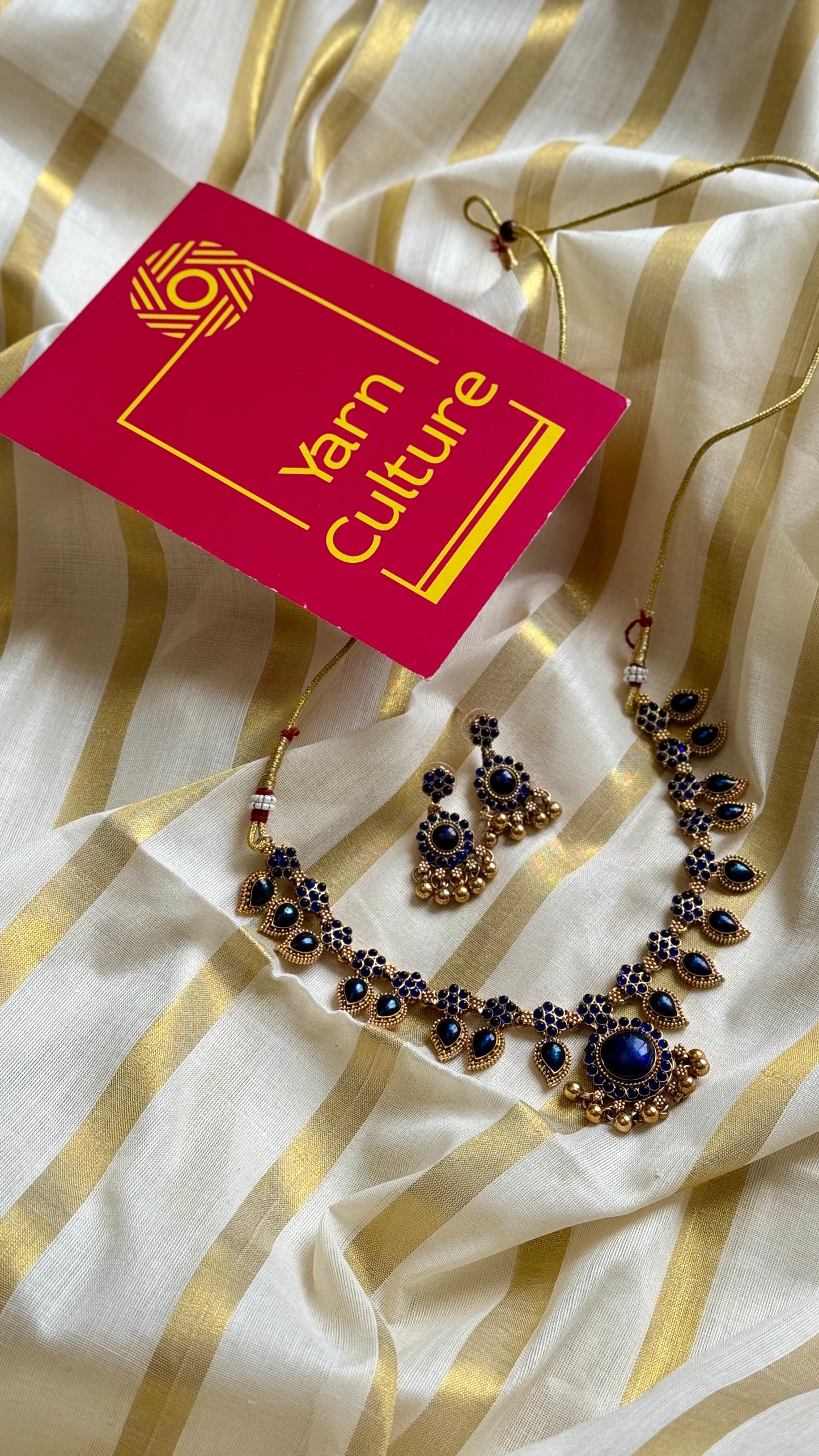 Blue stone pendant necklace - YCAGC12