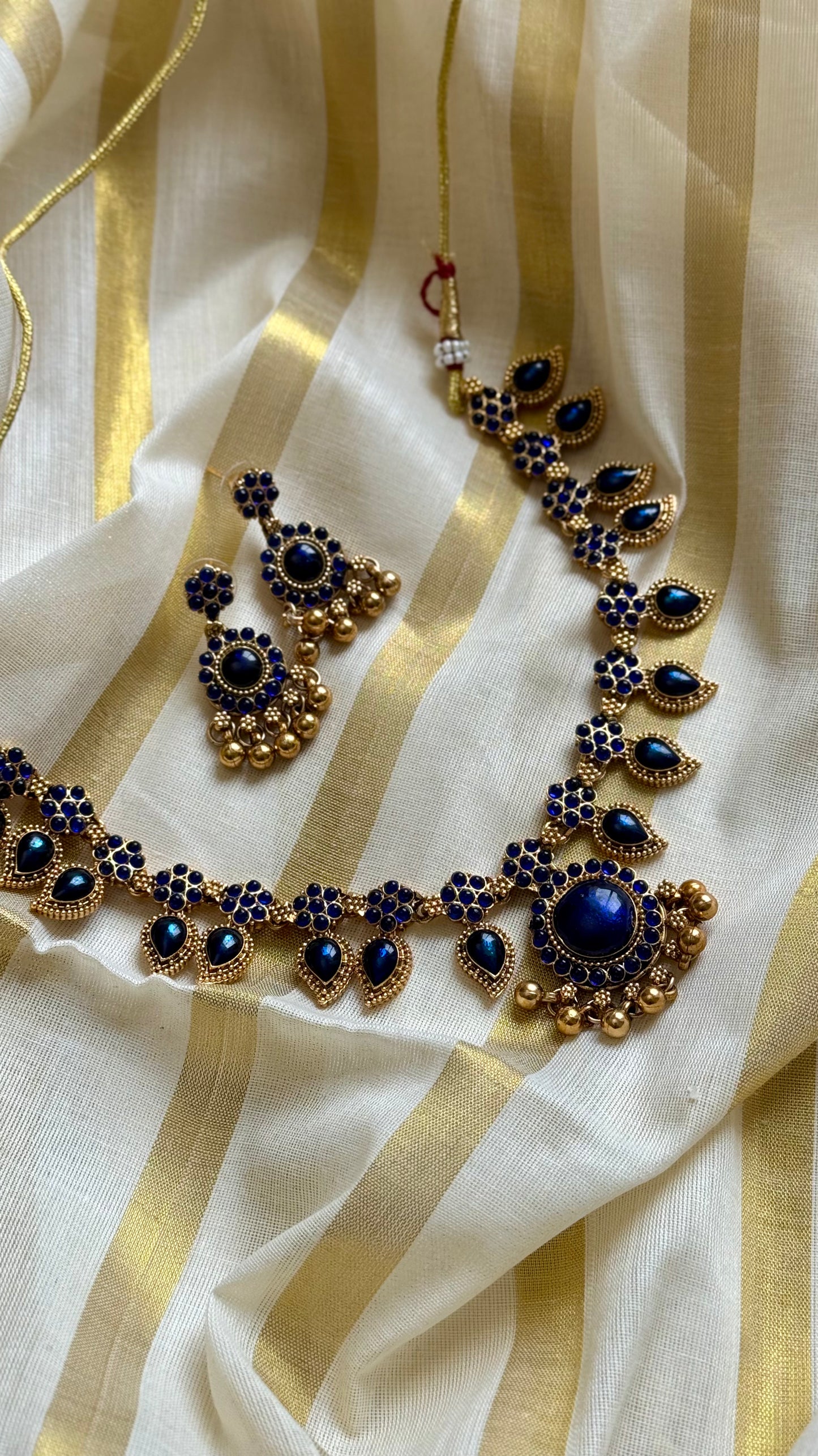 Blue stone pendant necklace - YCAGC12