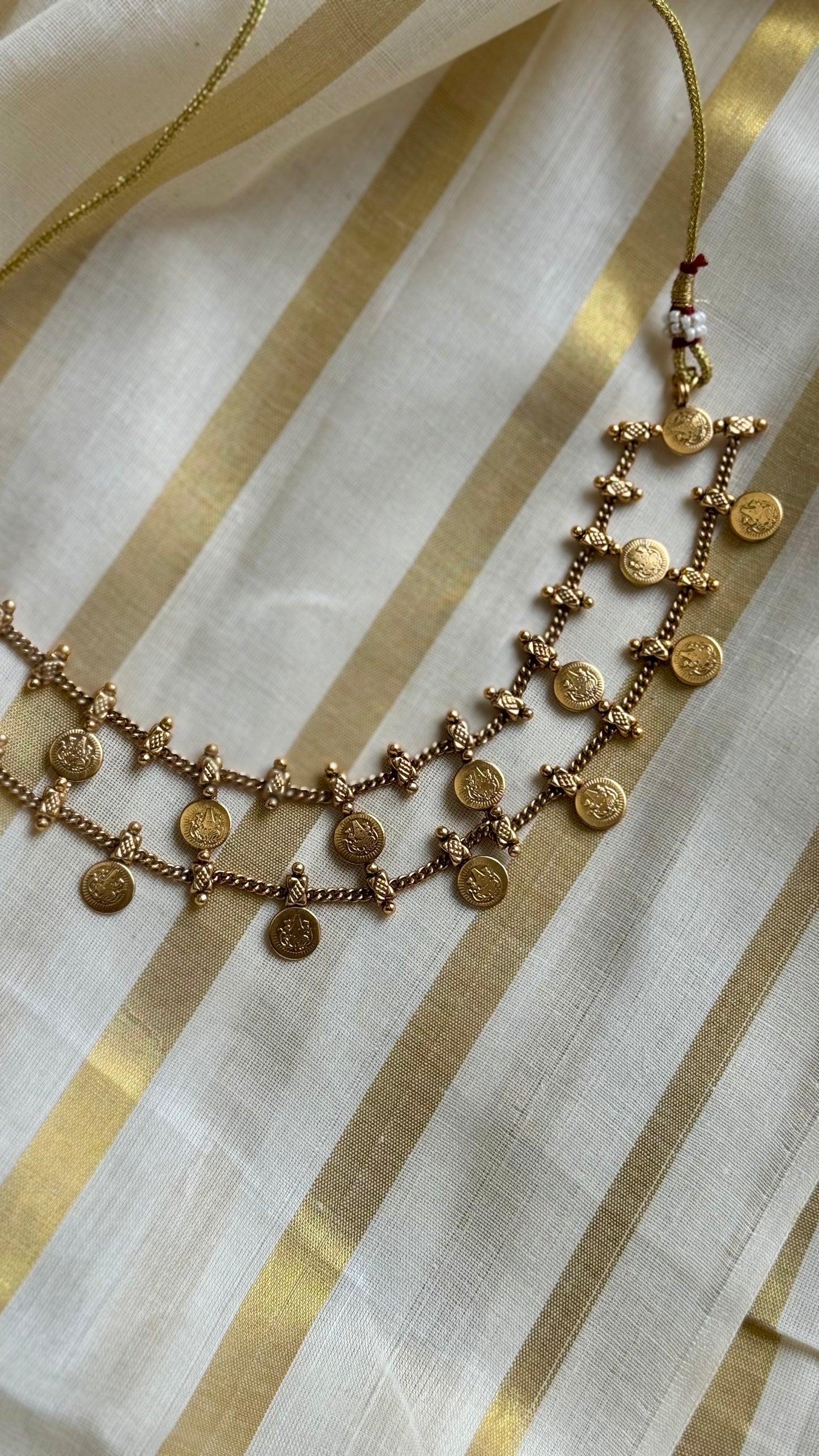 Double layered coin necklace - YCAGC52