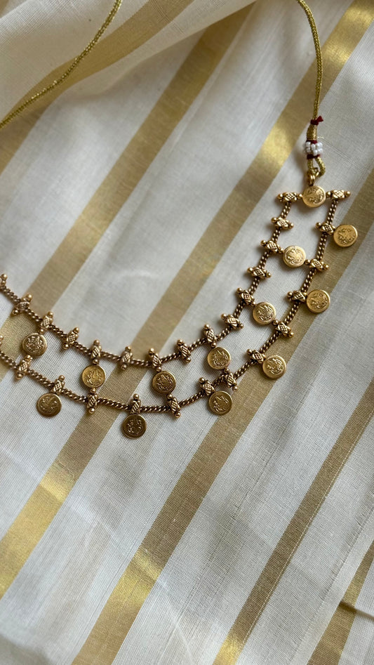 Double layered coin necklace - YCAGC53