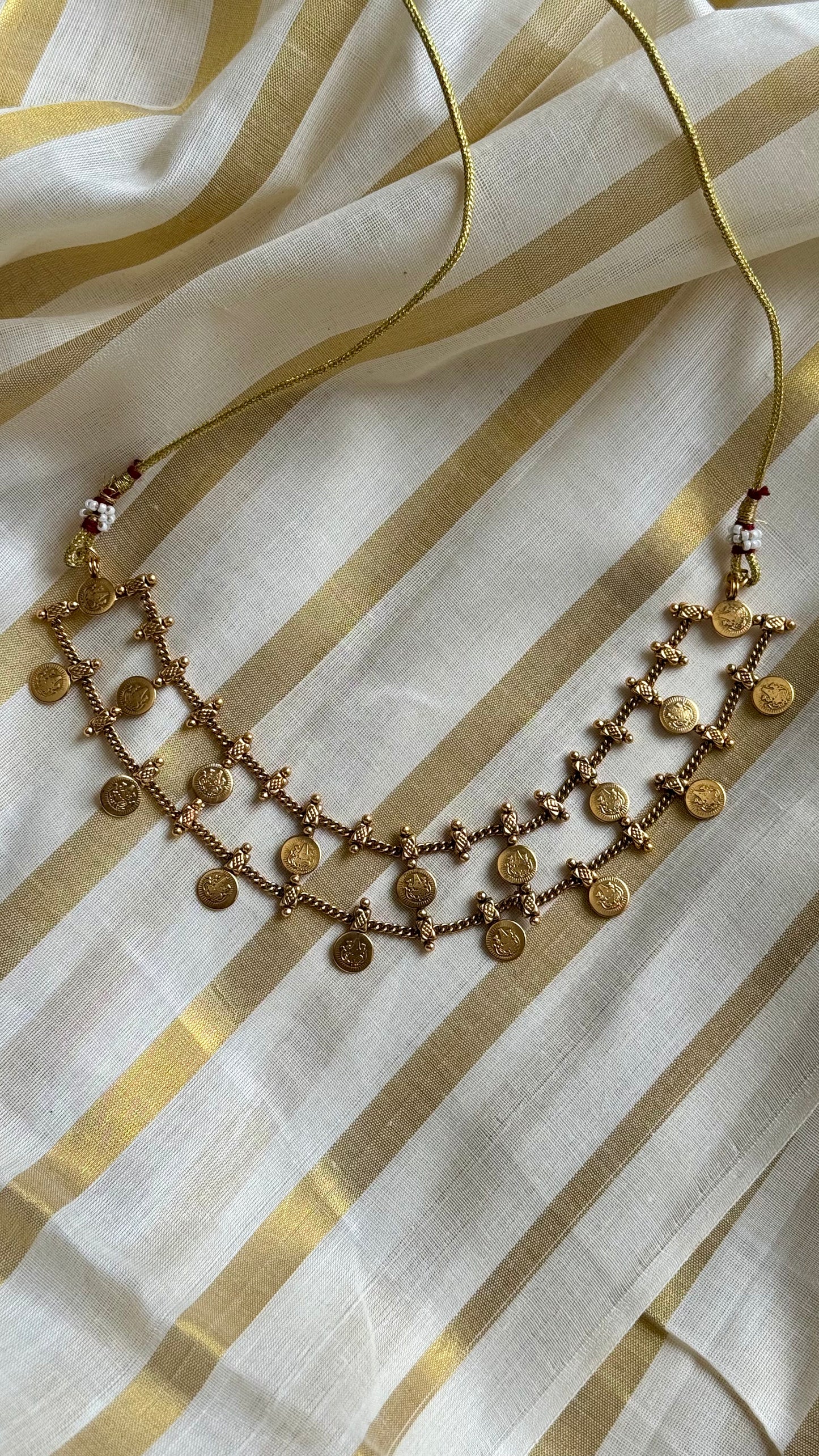 Double layered coin necklace - YCAGC52