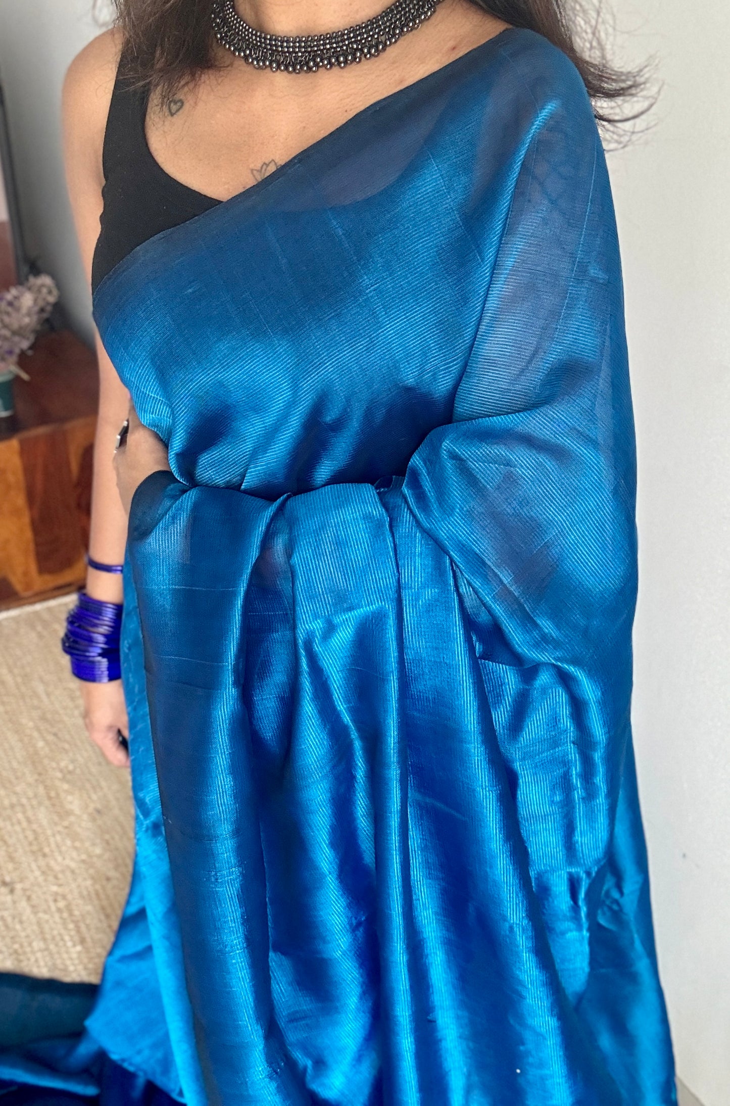Plain royal blue, mangalgiri silk cotton, handwoven, soft, light weight - YCWOTDMSCM11