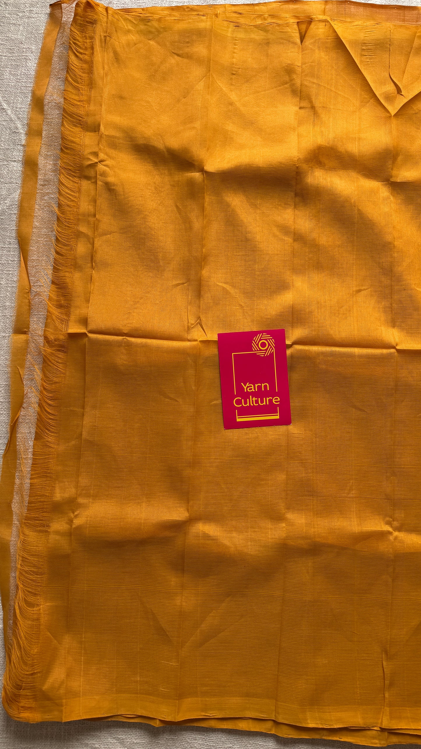 Plain dark yellow, mangalgiri silk cotton, handwoven, soft, light weight - YCWOTDMSCM15
