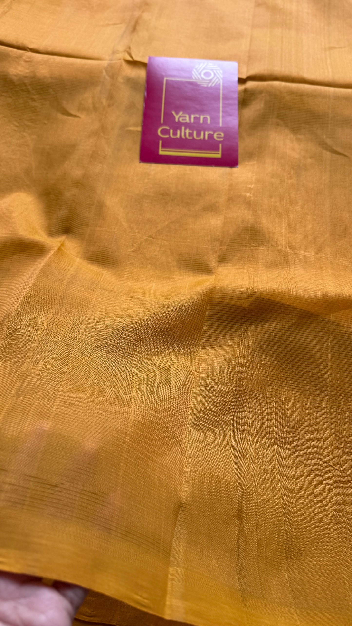 Plain dark yellow, mangalgiri silk cotton, handwoven, soft, light weight - YCWOTDMSCM15