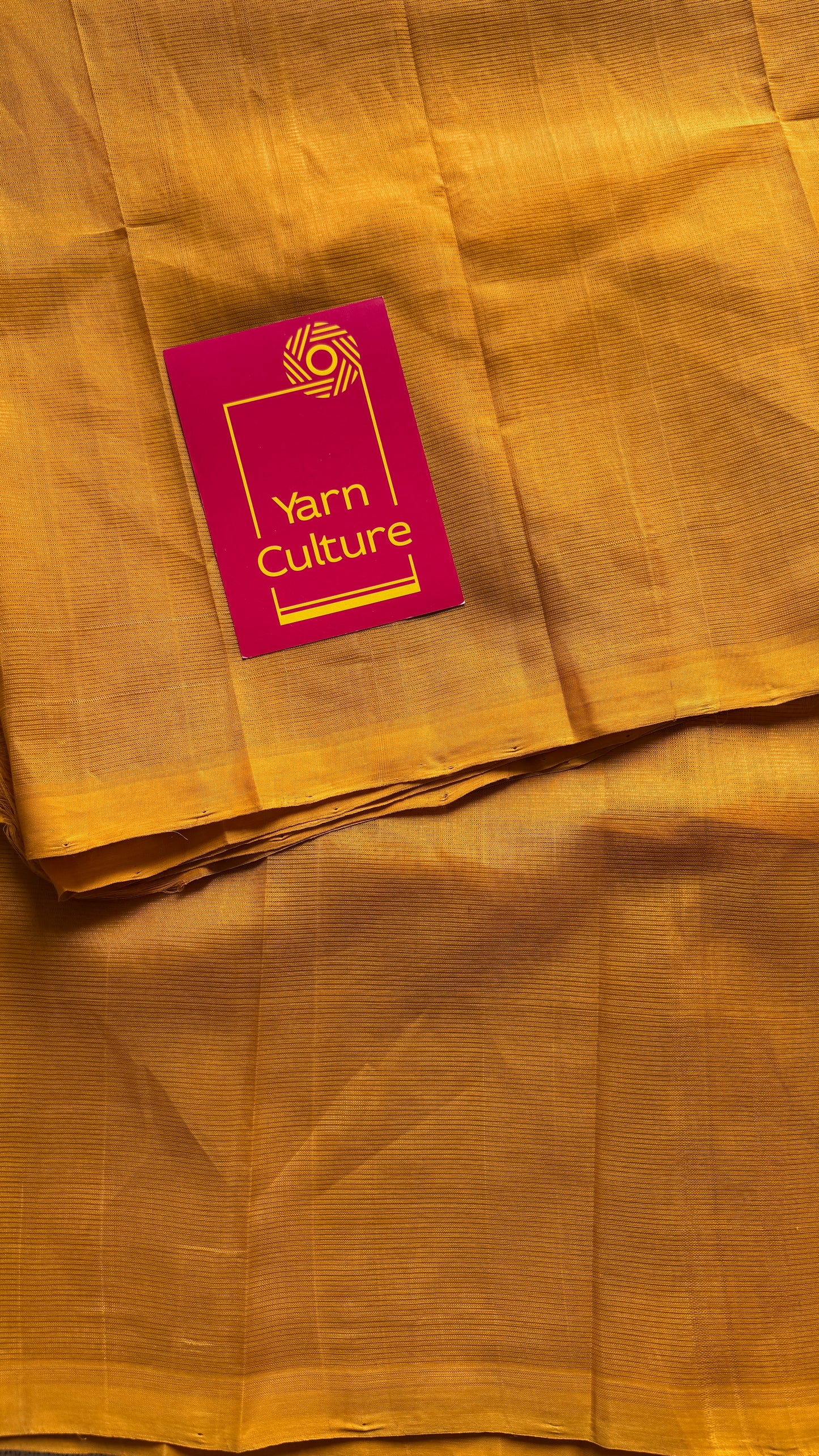 Plain dark yellow, mangalgiri silk cotton, handwoven, soft, light weight - YCWOTDMSCM15