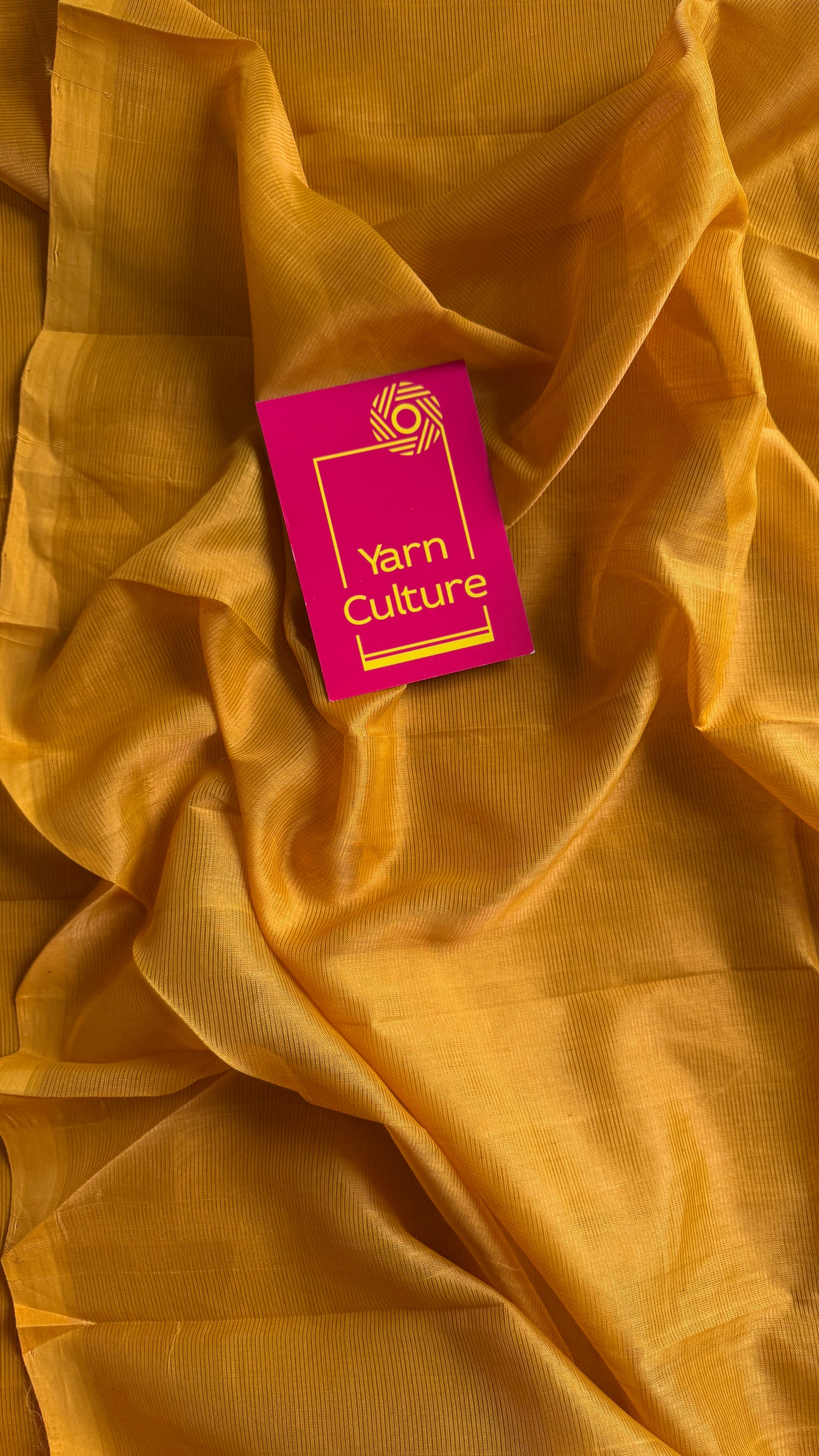 Plain dark yellow, mangalgiri silk cotton, handwoven, soft, light weight - YCWOTDMSCM15