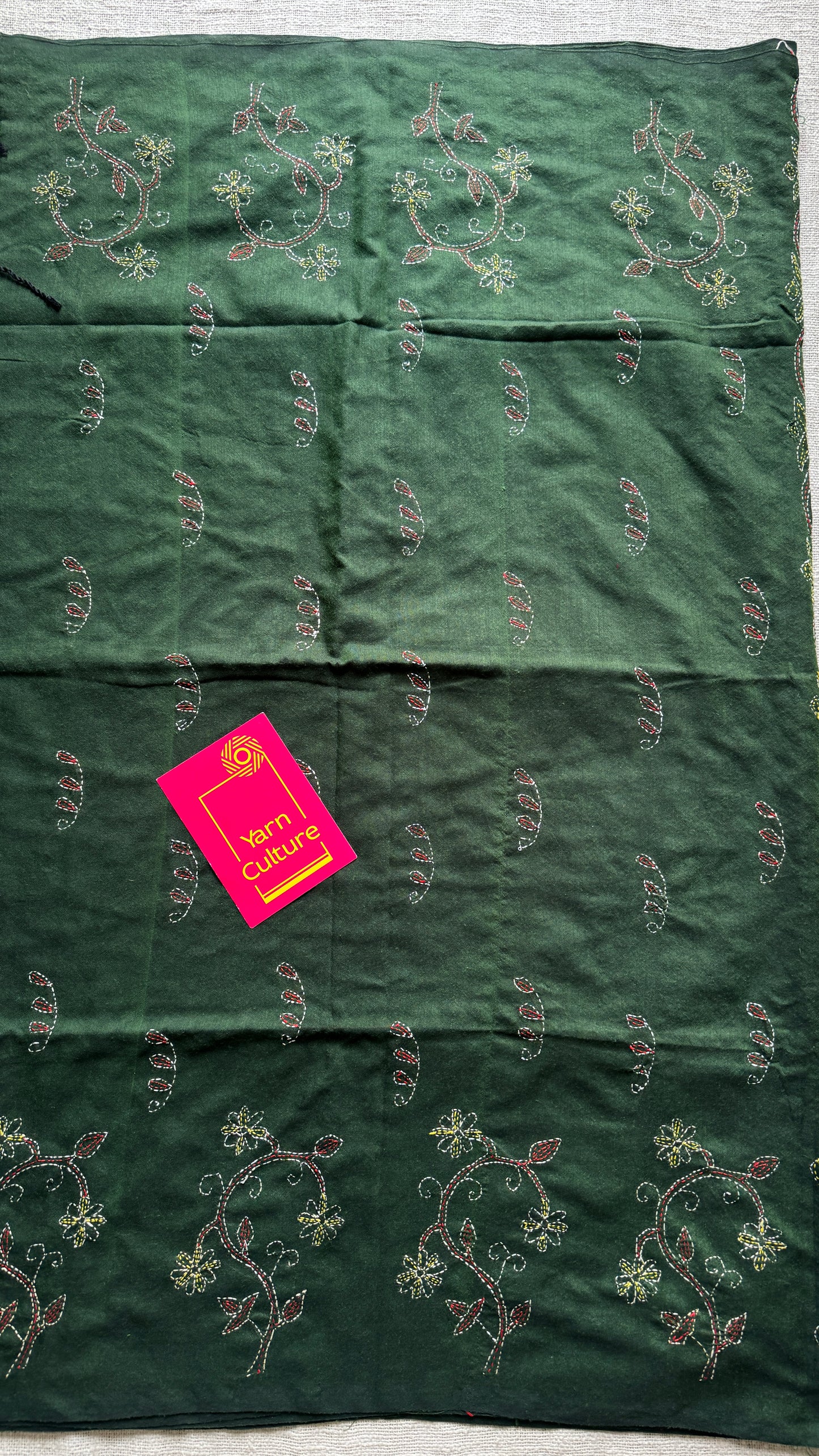 Bonolota - The Forest Vine, kantha weave in soft khadi cotton
