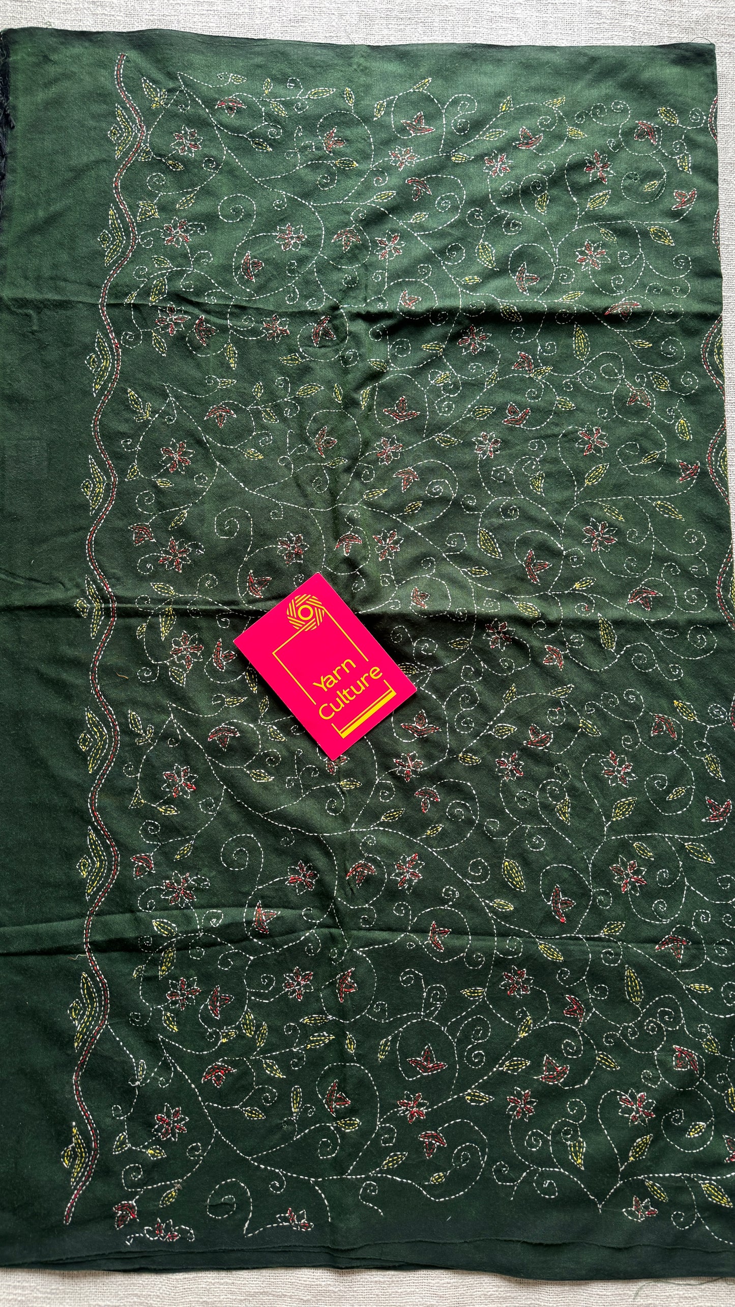 Bonolota - The Forest Vine, kantha weave in soft khadi cotton
