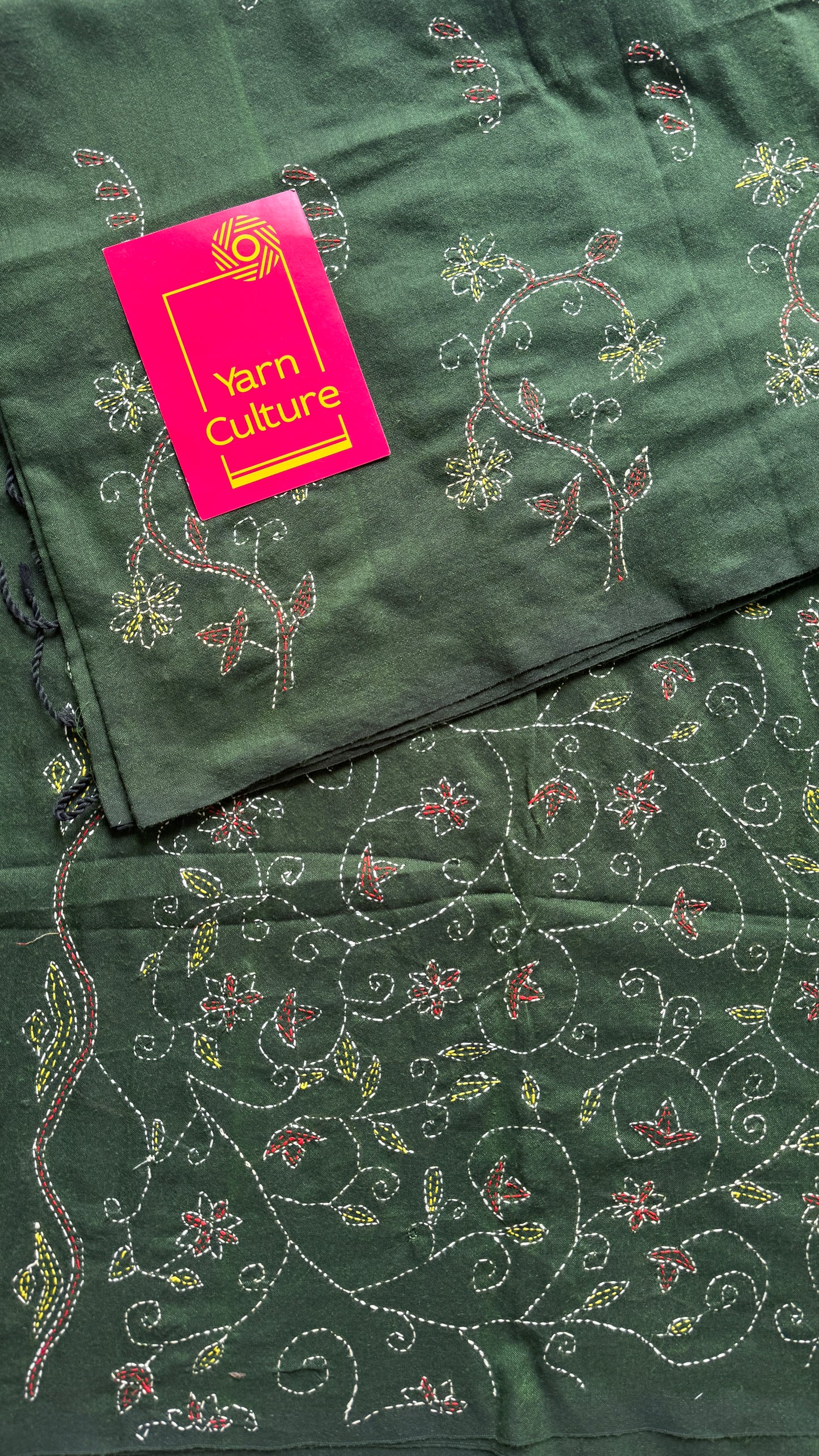 Bonolota - The Forest Vine, kantha weave in soft khadi cotton