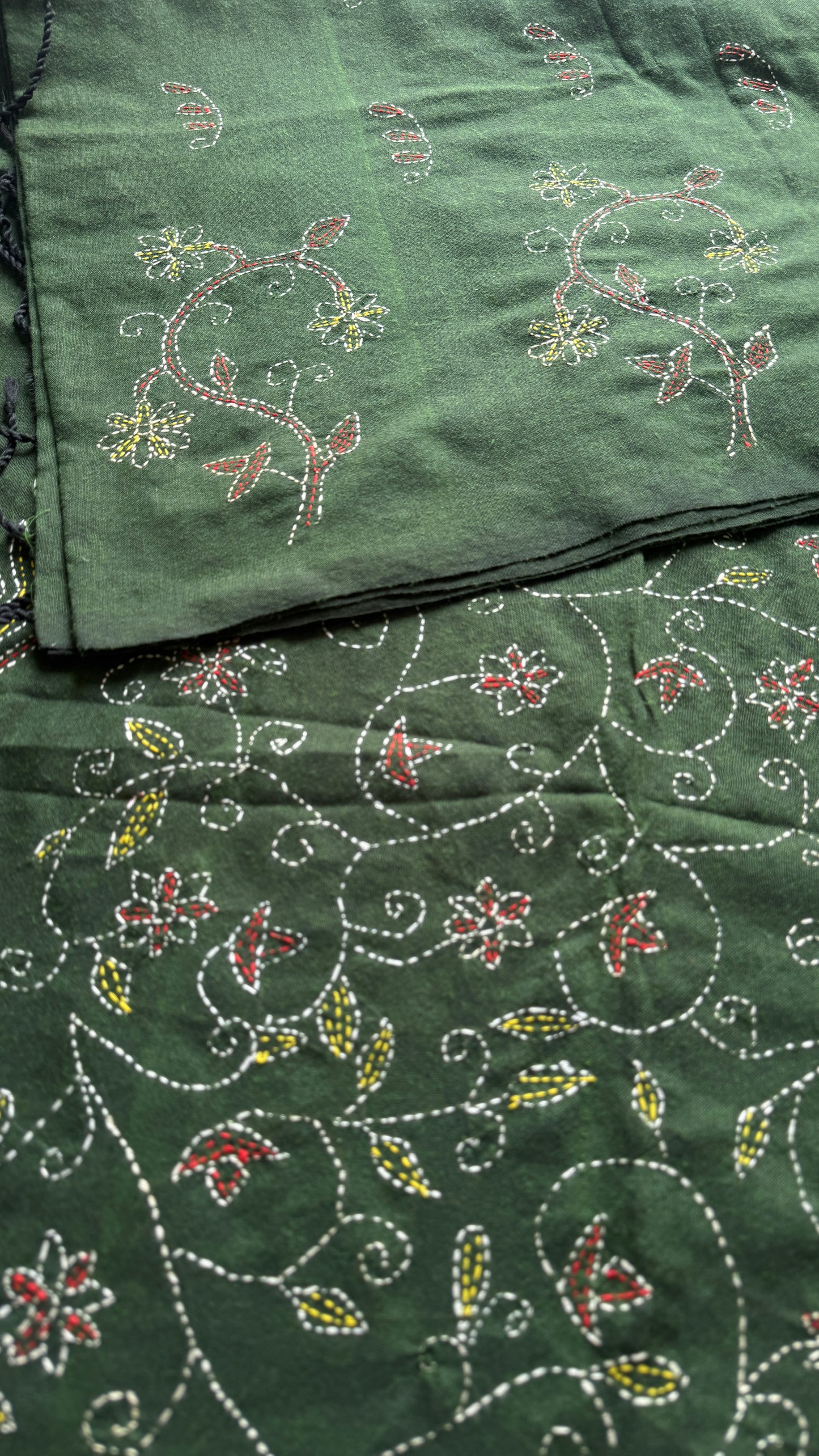 Bonolota - The Forest Vine, kantha weave in soft khadi cotton