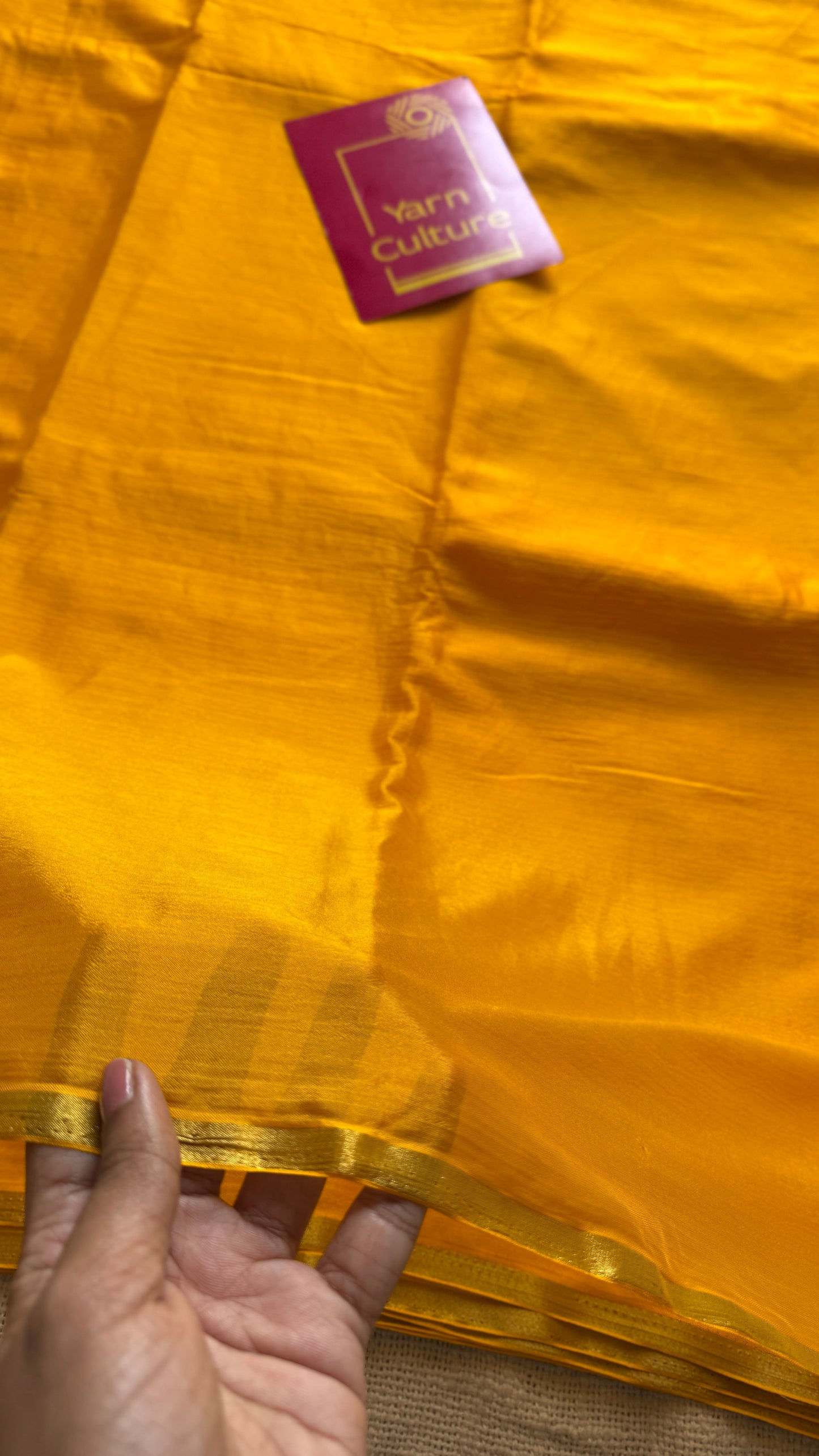 Haldi - that perfect yellow with the glow of gold, chinon