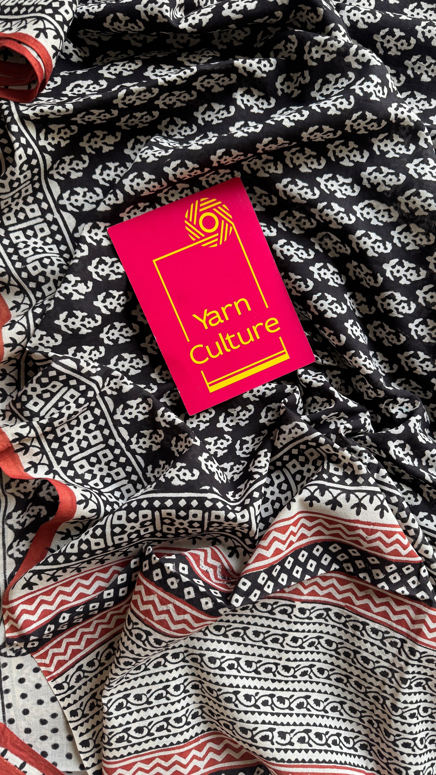 Patachitra - Black and white, Bagru block print, soft cotton