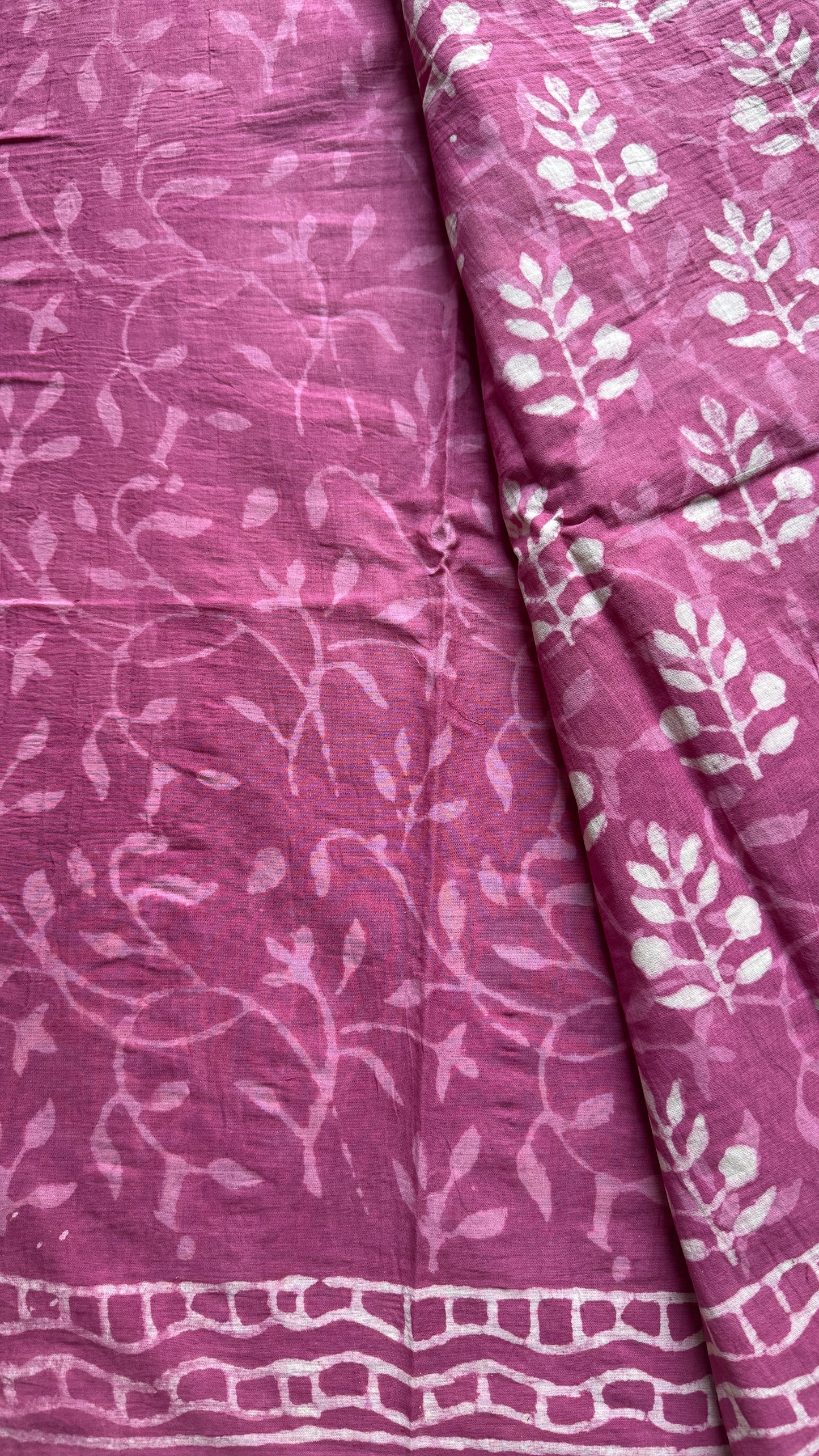 Rooh - Dusty pink hues, Bagru block print, soft cotton YCTORBBP05