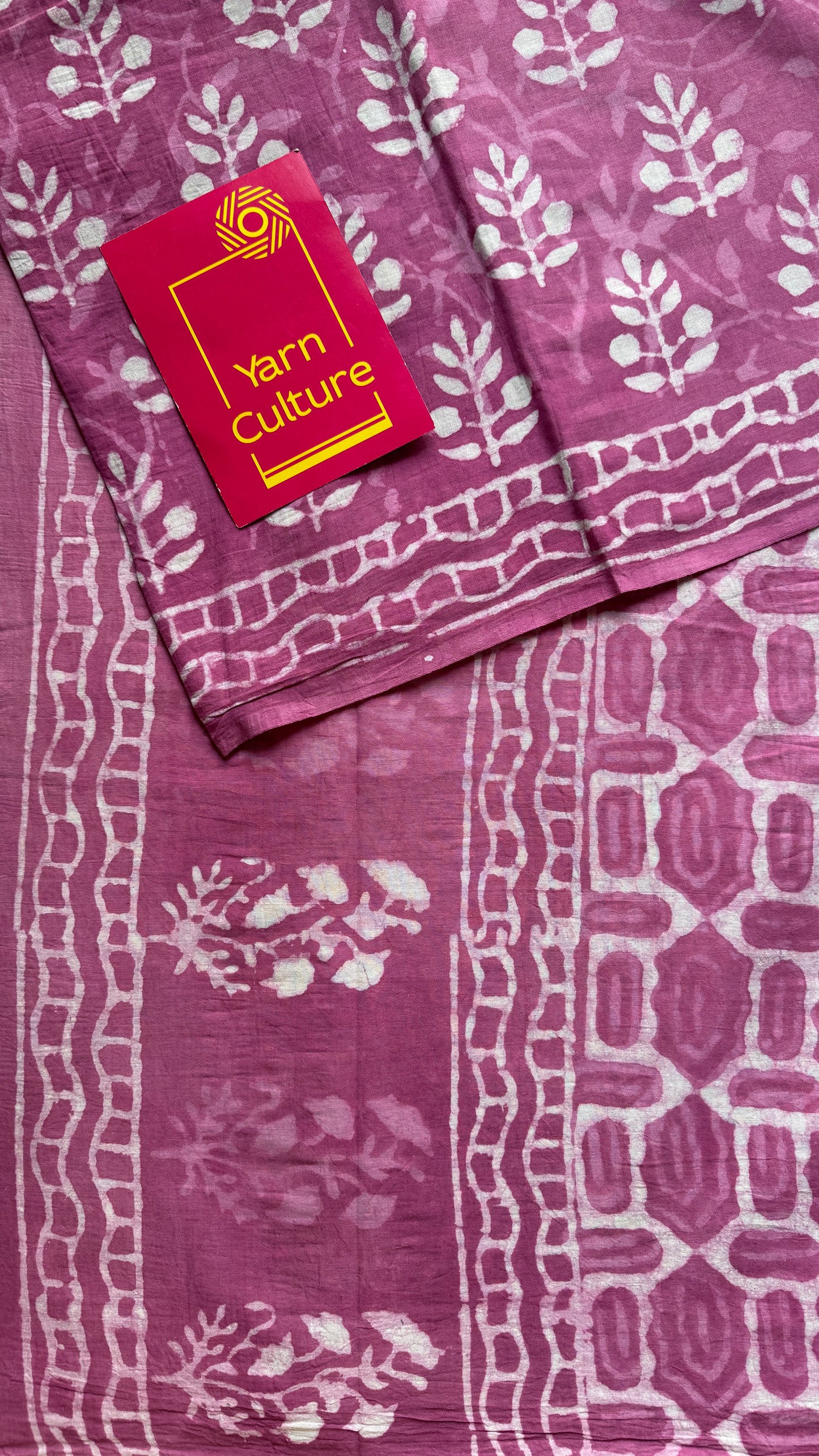 Rooh - Dusty pink hues, Bagru block print, soft cotton YCTORBBP05