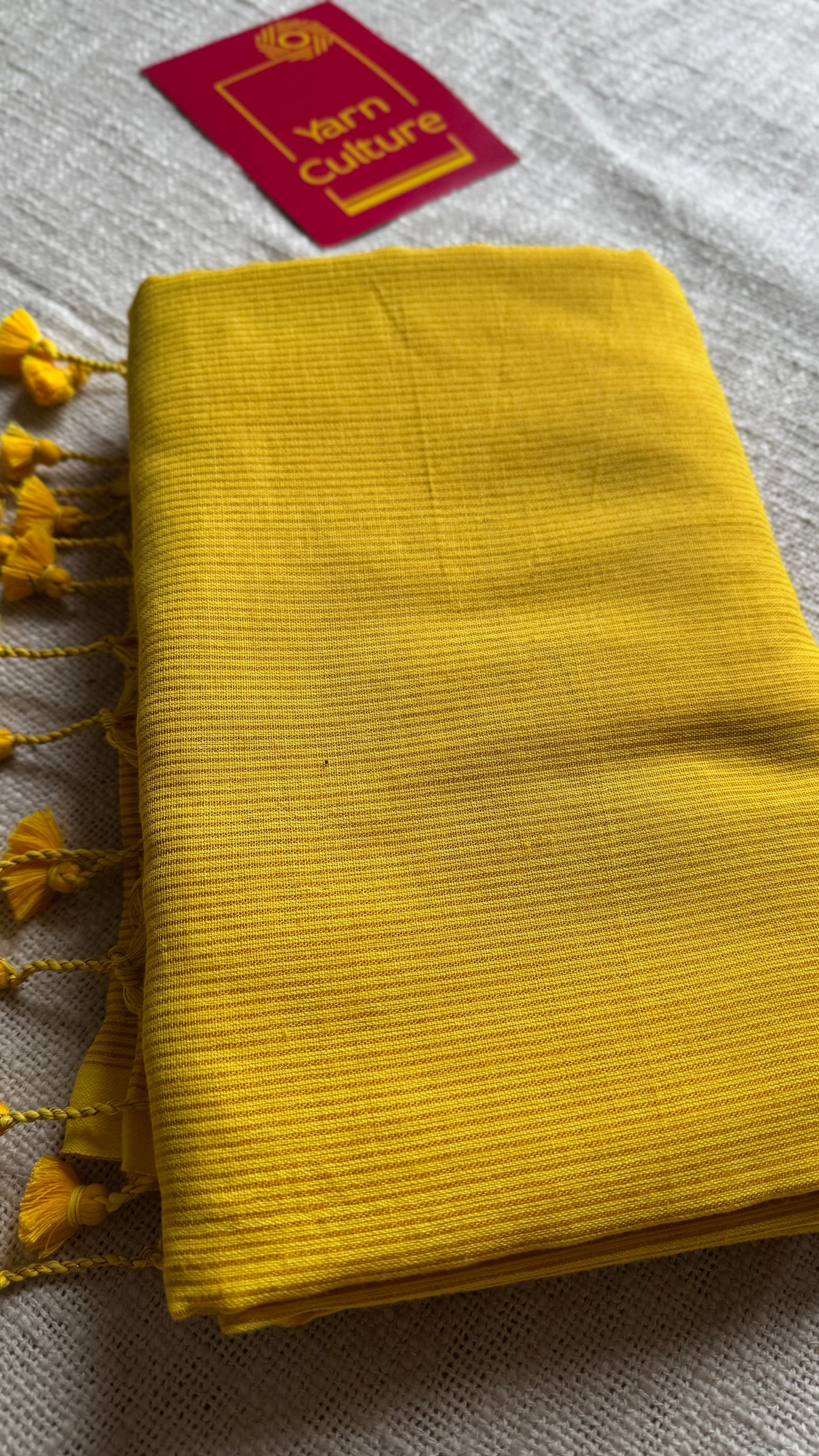 Yellow, gold zari stripes - Soft Khadi Cotton, YCBCSKZS09