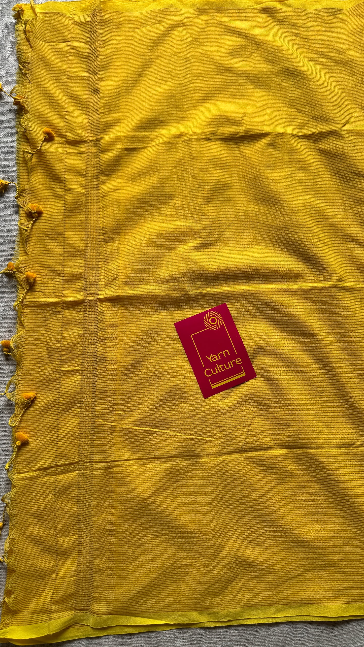 Yellow, gold zari stripes - Soft Khadi Cotton, YCBCSKZS09