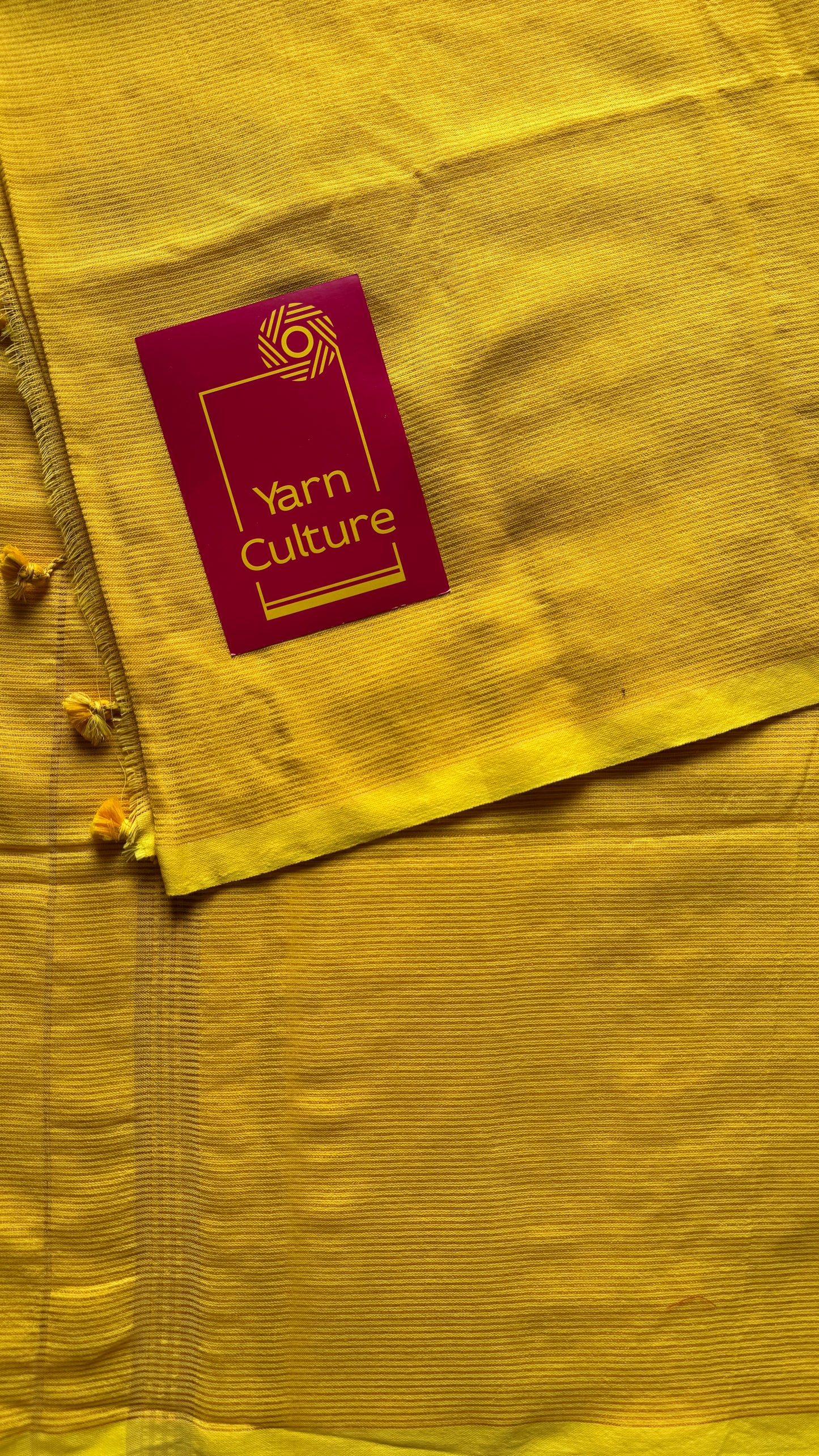 Yellow, gold zari stripes - Soft Khadi Cotton, YCBCSKZS09