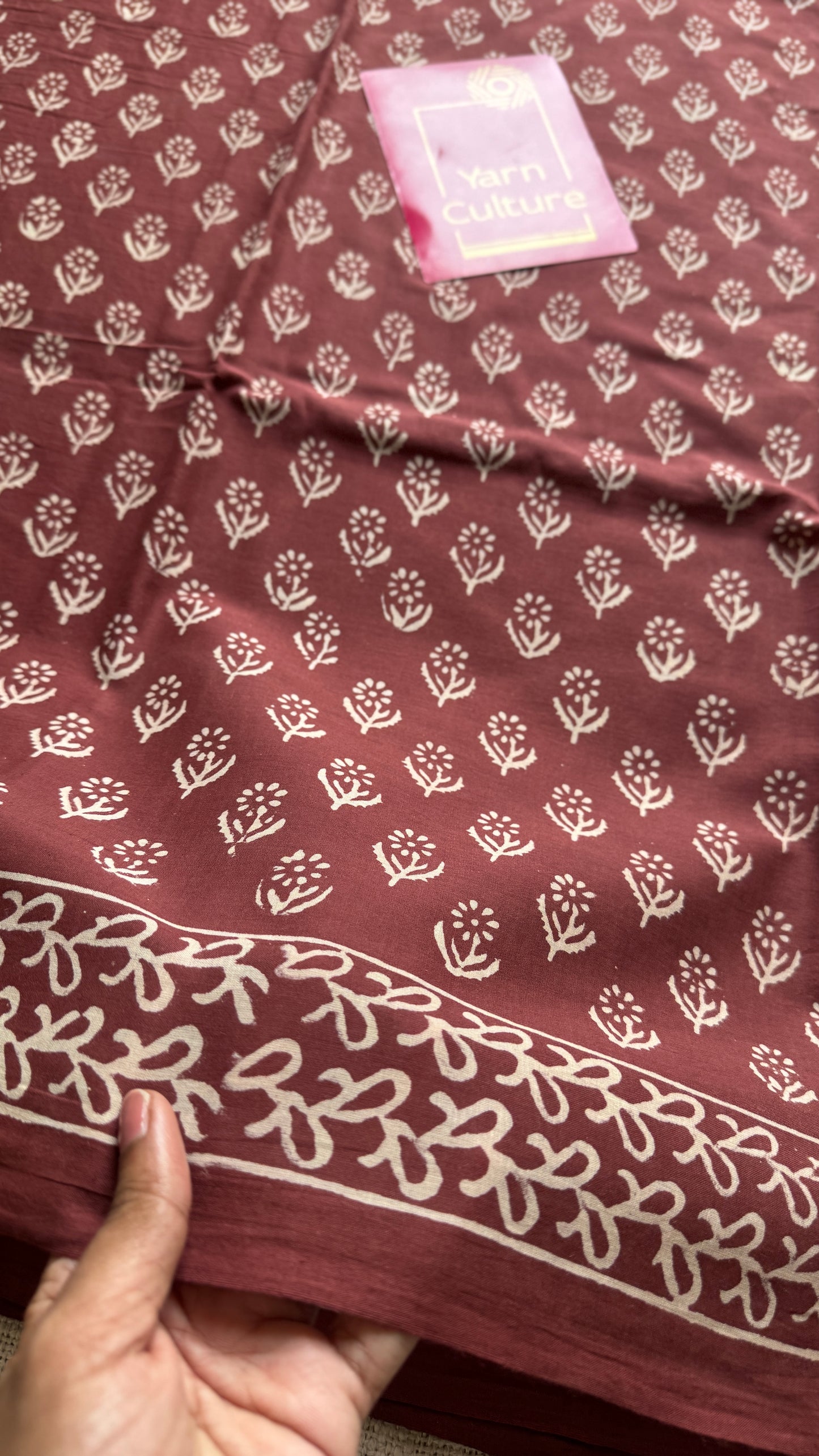Mitti - Brownish red hues, Bagru block print, soft cotton YCTORBBP06