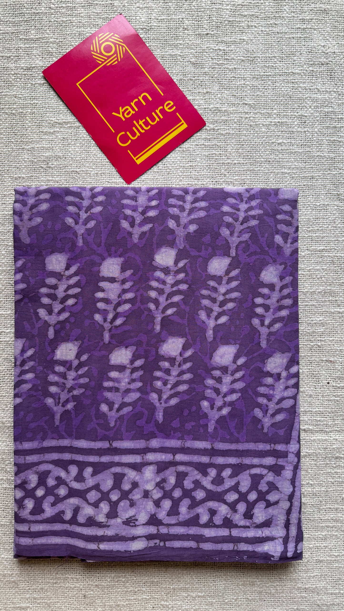 Lavya - Graceful hues of lavender, Bagru block print, soft cotton YCTORBBP01