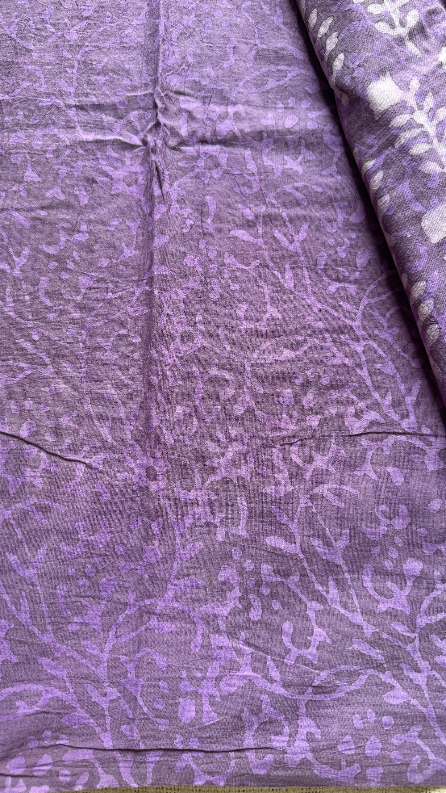 Lavya - Graceful hues of lavender, Bagru block print, soft cotton YCTORBBP01