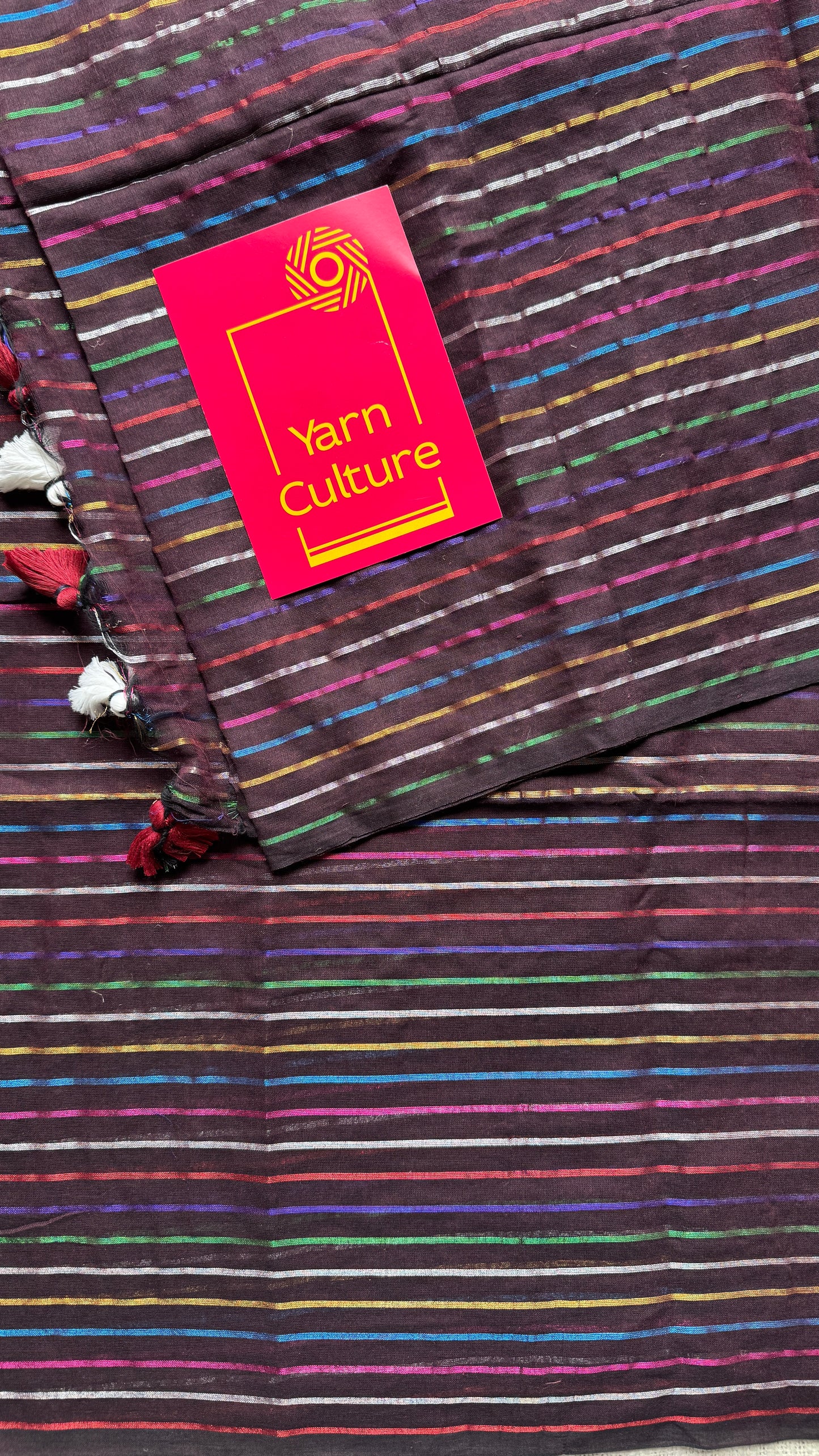 Wine Aurora - black with coloured stripes, mul cotton YCBCMCRB03