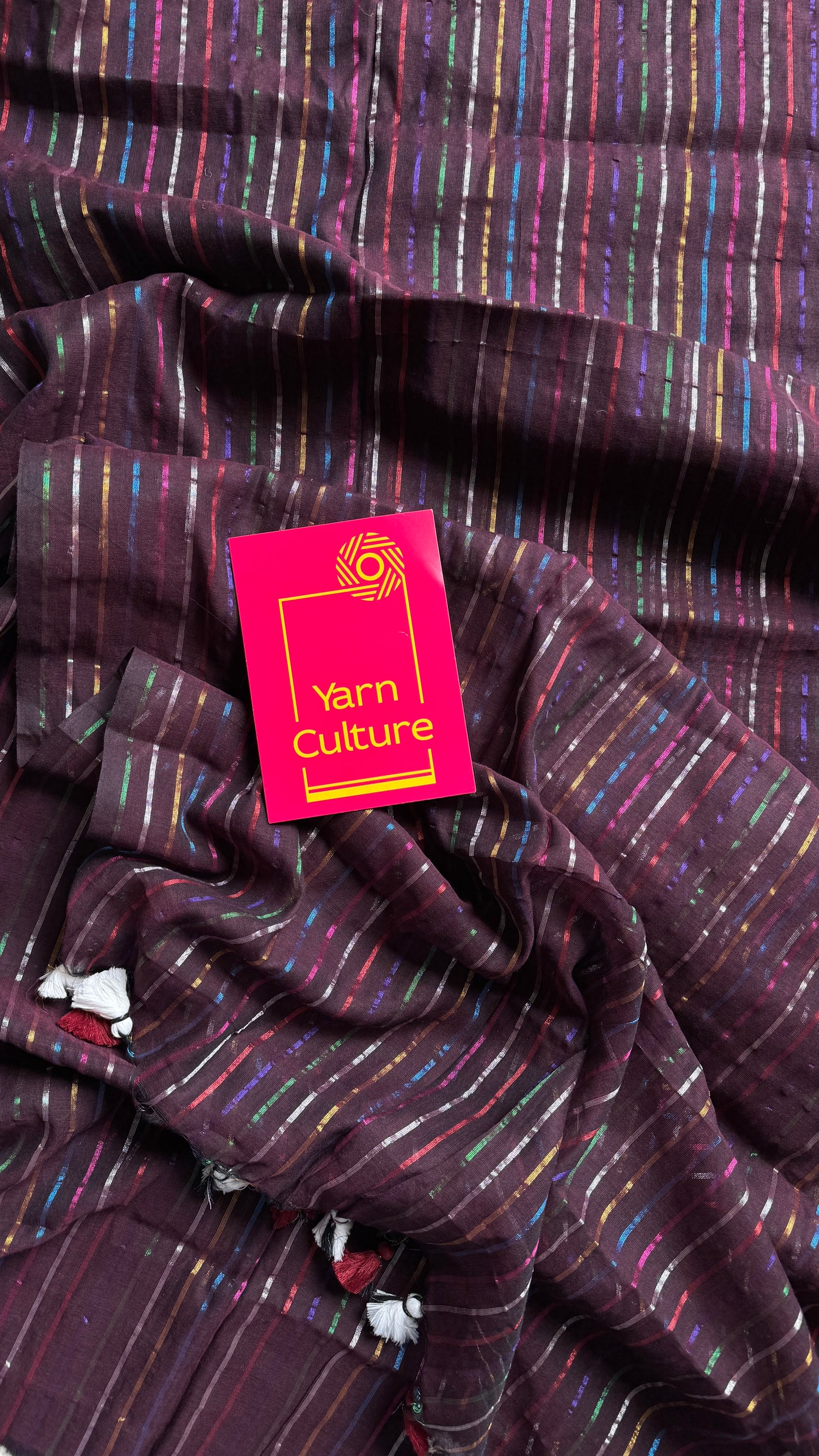 Wine Aurora - black with coloured stripes, mul cotton YCBCMCRB03