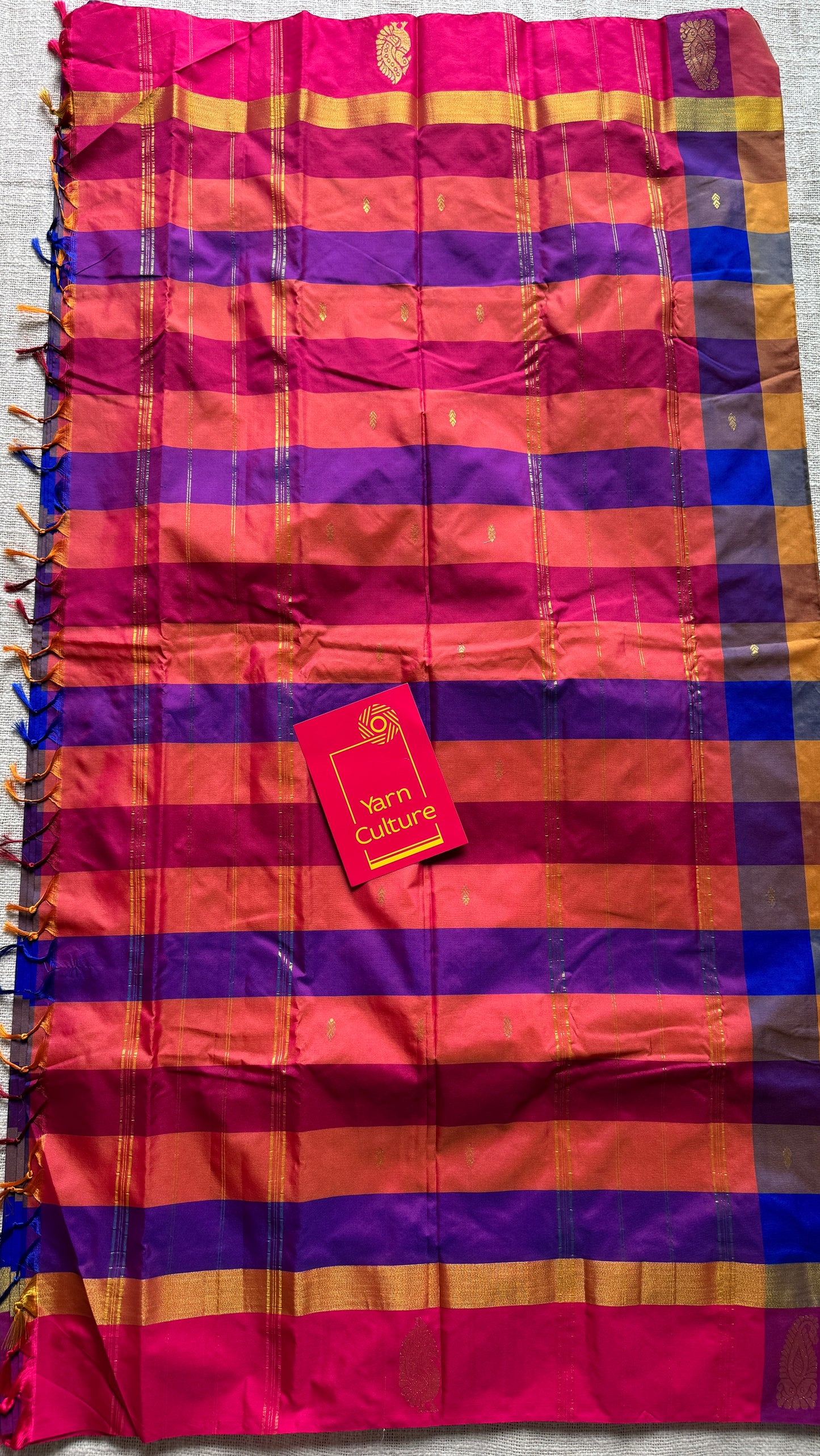 Paalum Pazhamum Palette - Checkered Pattern, Semi-Silk