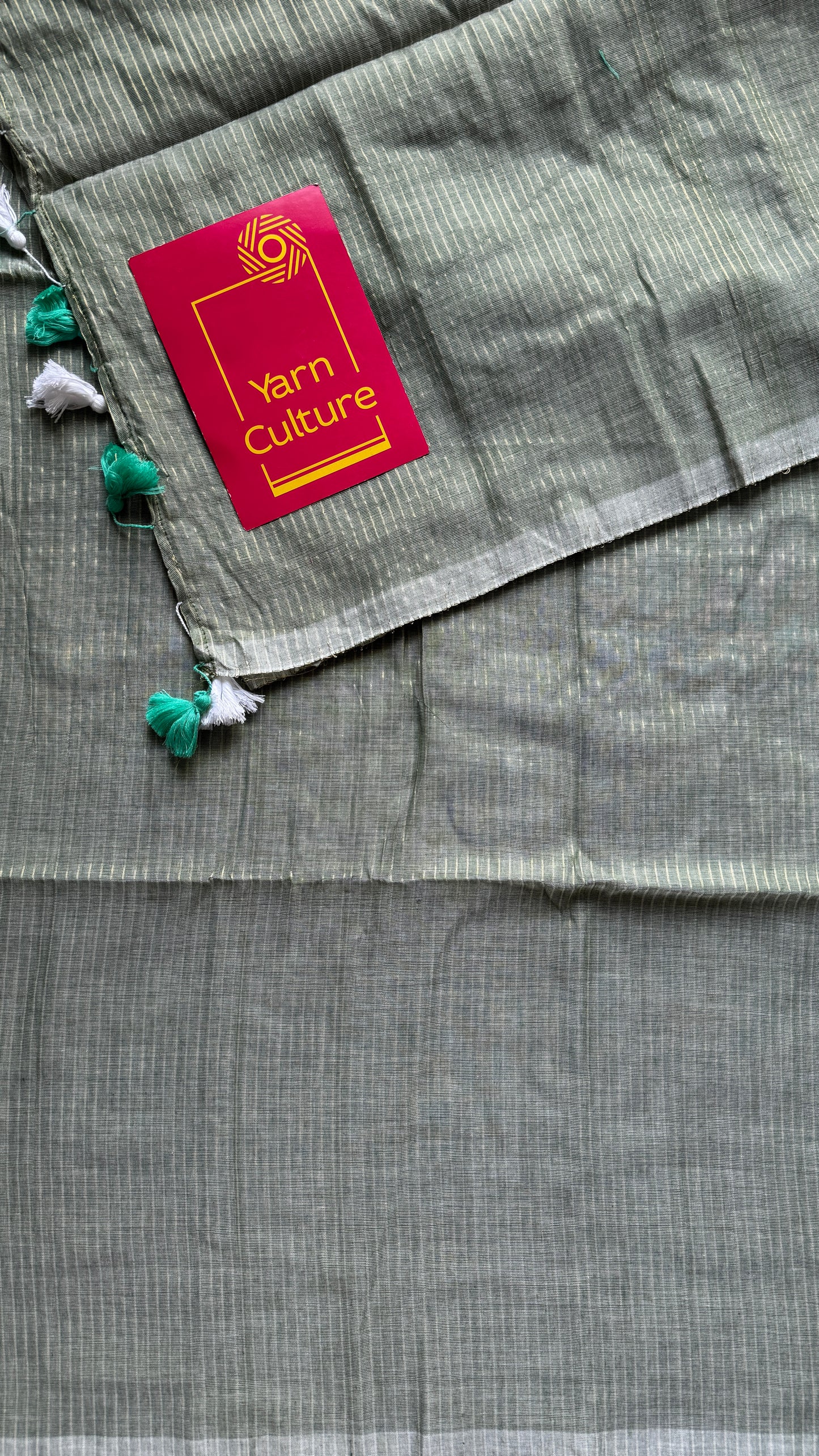 Peppermint Frost - Pastel mint green & gold stripes, mul cotton