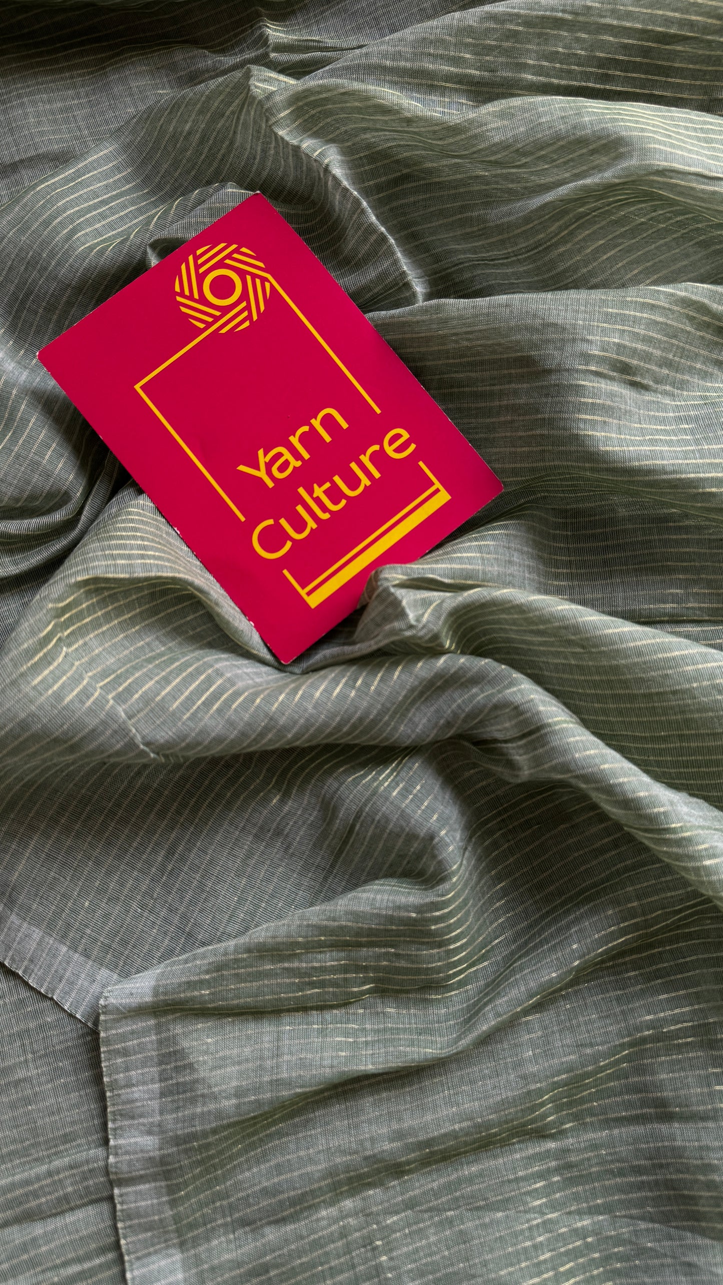 Peppermint Frost - Pastel mint green & gold stripes, mul cotton