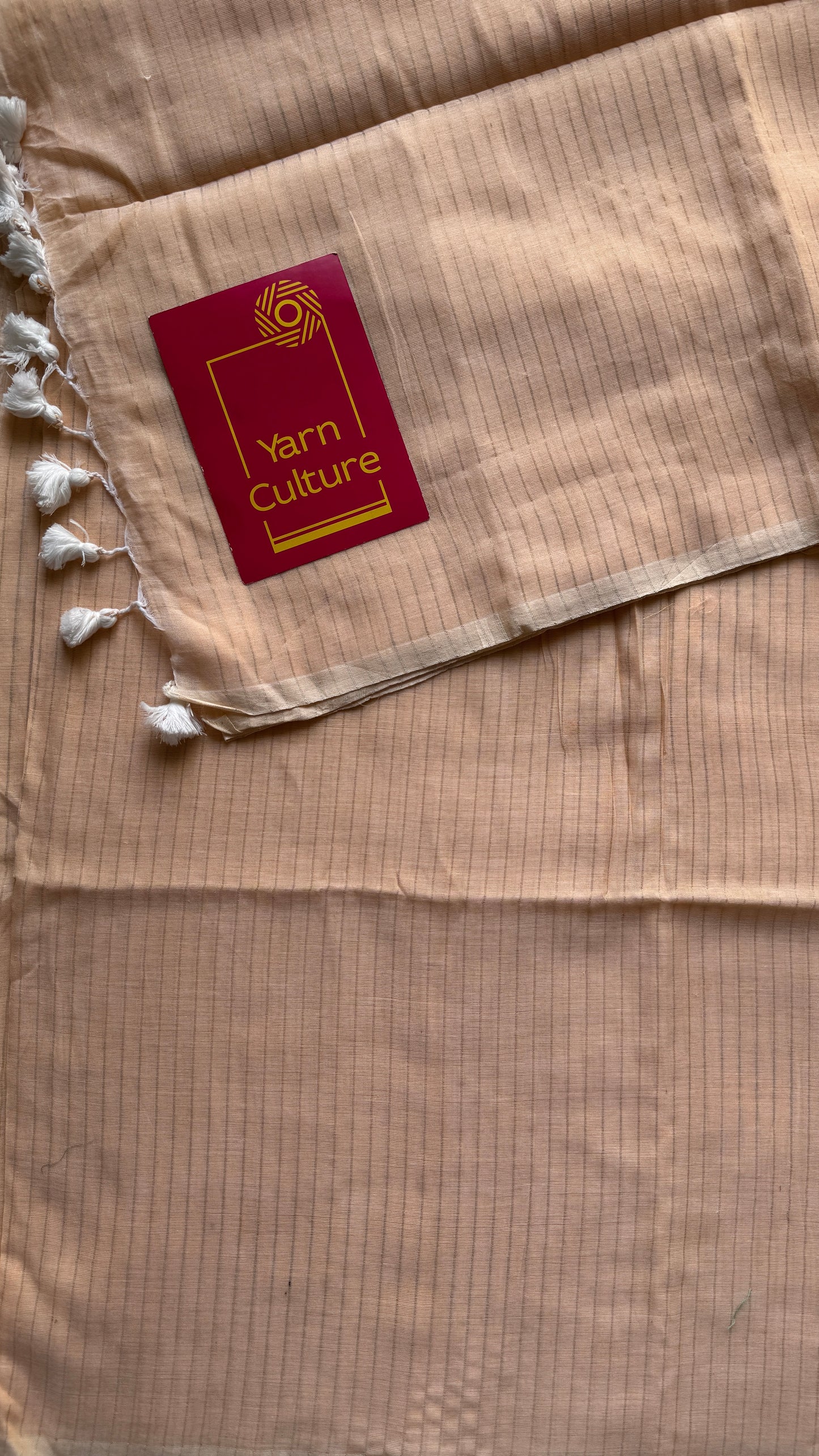 Musk Melon - Pastel orange & gold stripes, mul cotton YCBCMZS02