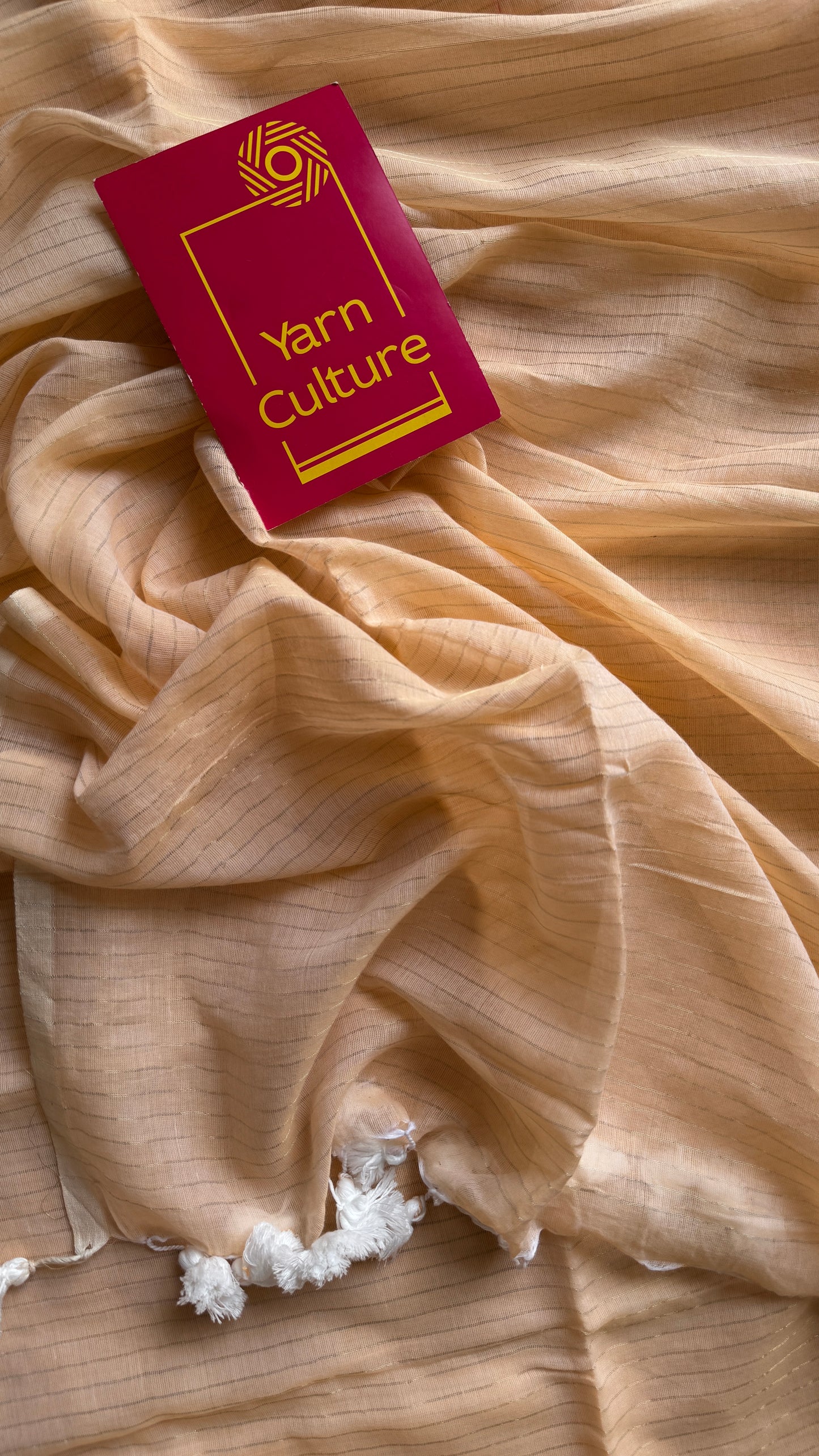 Musk Melon - Pastel orange & gold stripes, mul cotton YCBCMZS02