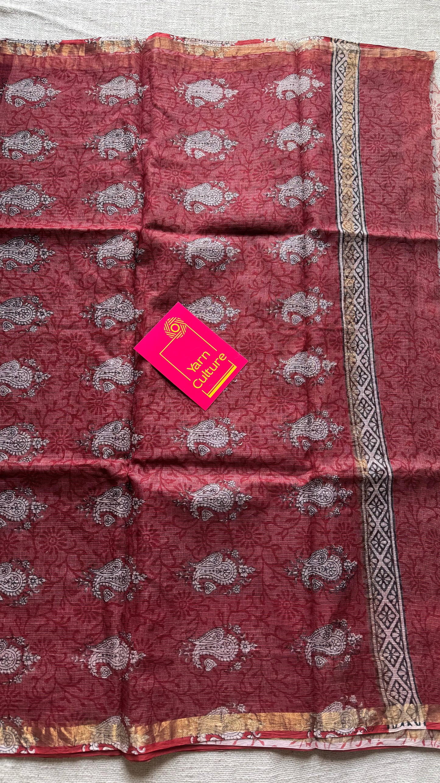 Noorja, Kota Doria with zari border - YCTOROCBP73