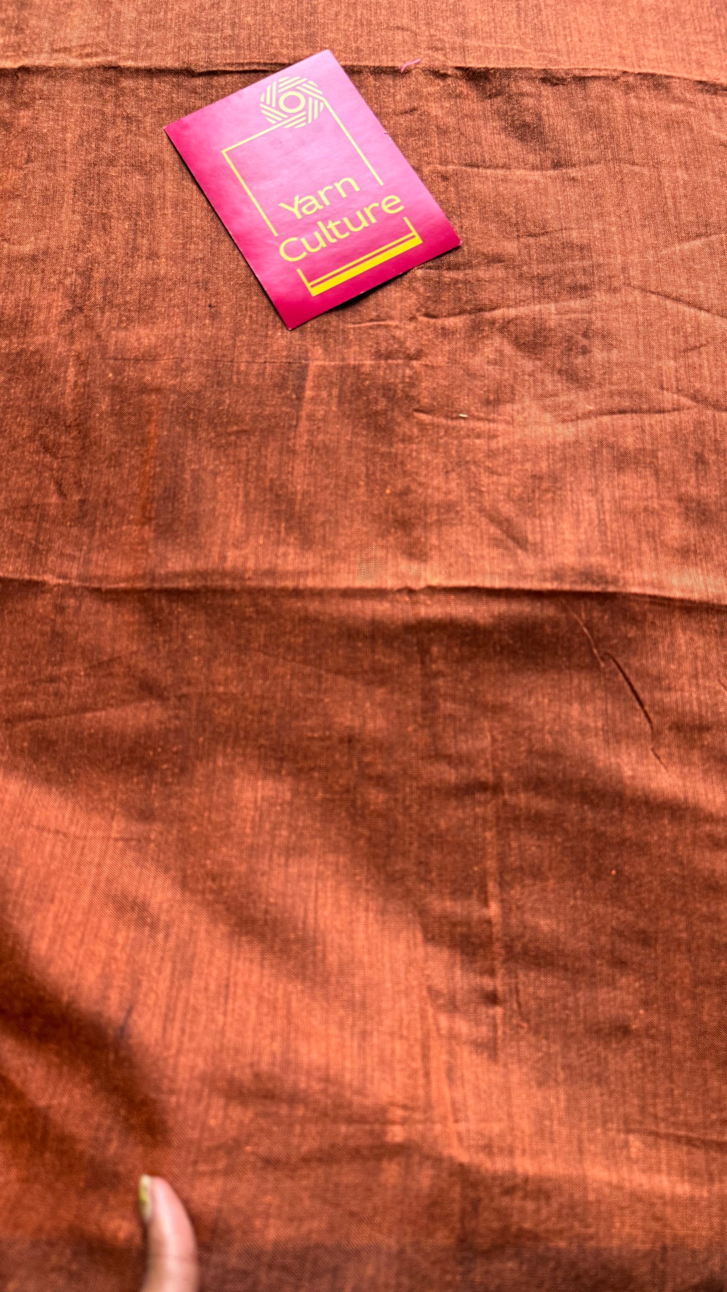 Rust orange soft cotton saree  - YCBCKCAP27