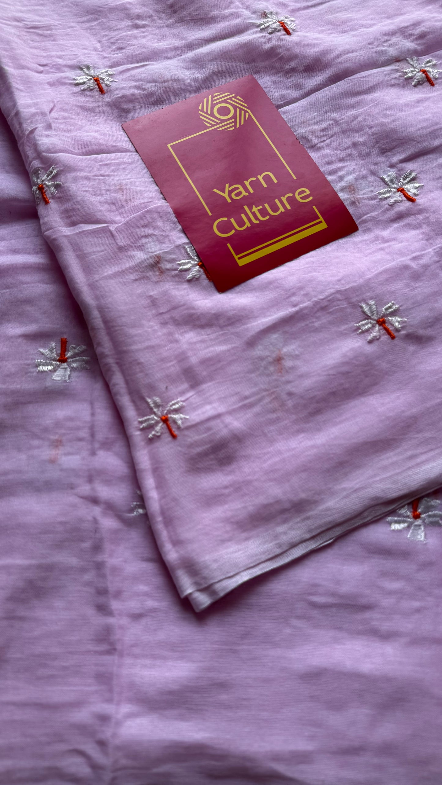 Light pink parijat mul cotton saree  - YCBCMCAP36