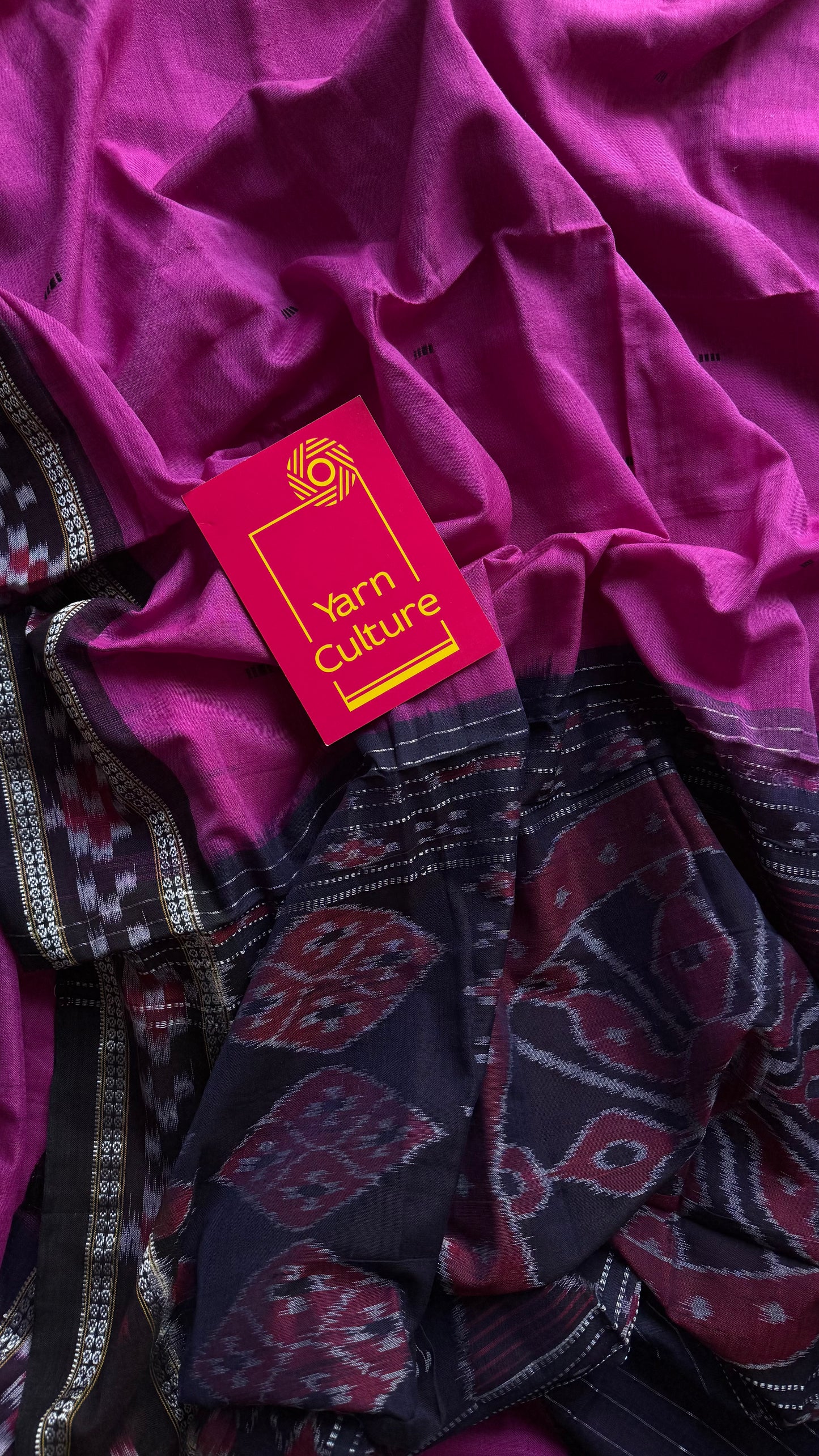 Jamuni - purple pink Sambalpuri handloom cotton - YCHOTESJA205