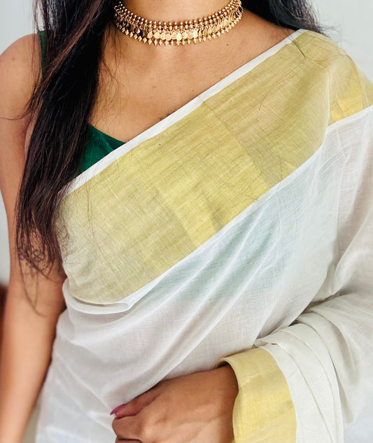 Plain antique gold Elakkathali, with earrings - YCGPNP803