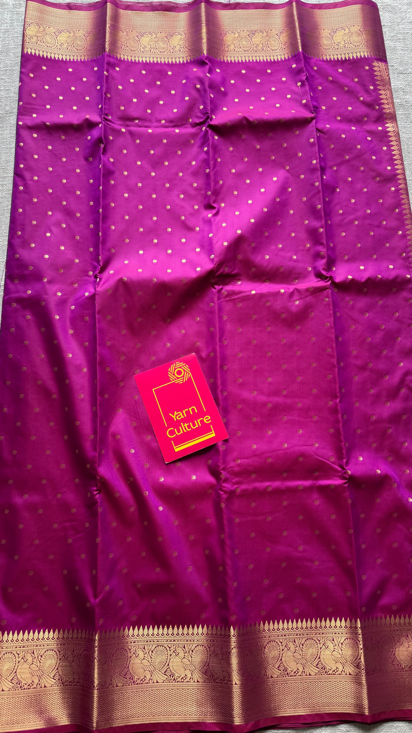 Thousand gold buttas, magenta, semi-silk - YCCOTNAUSS58