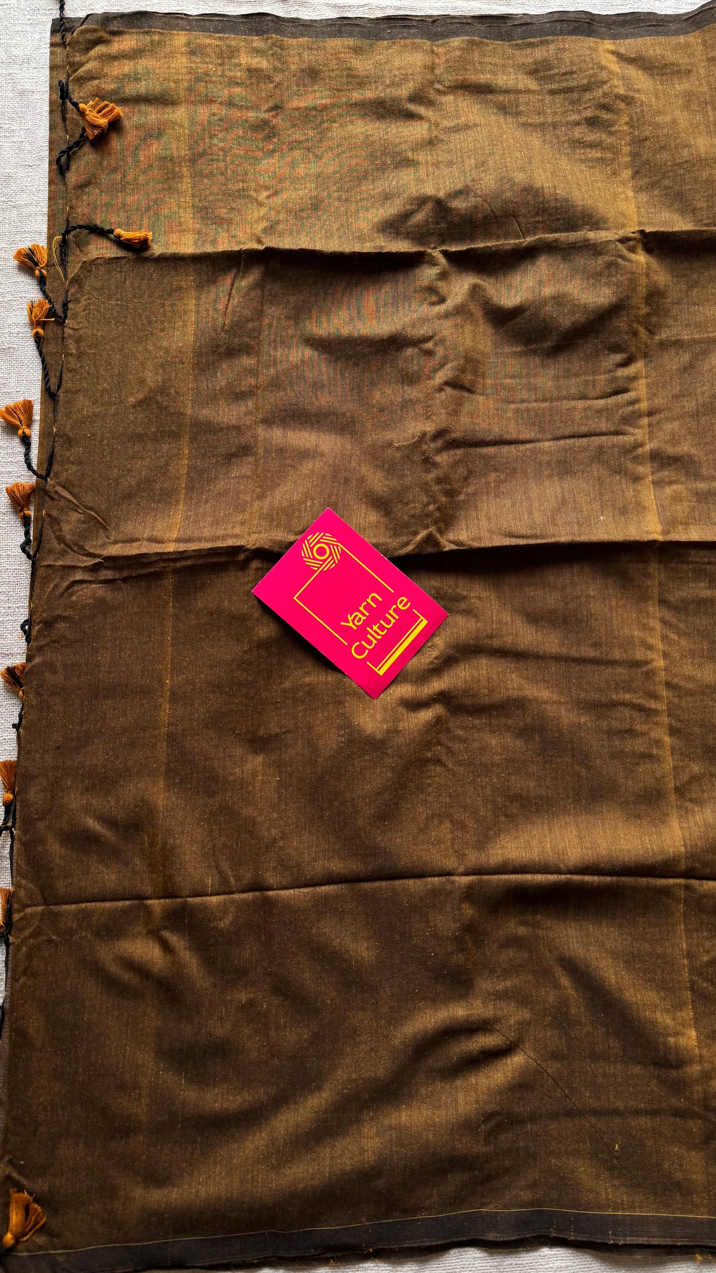 Mustard brown soft cotton saree  - YCBCKCAP24