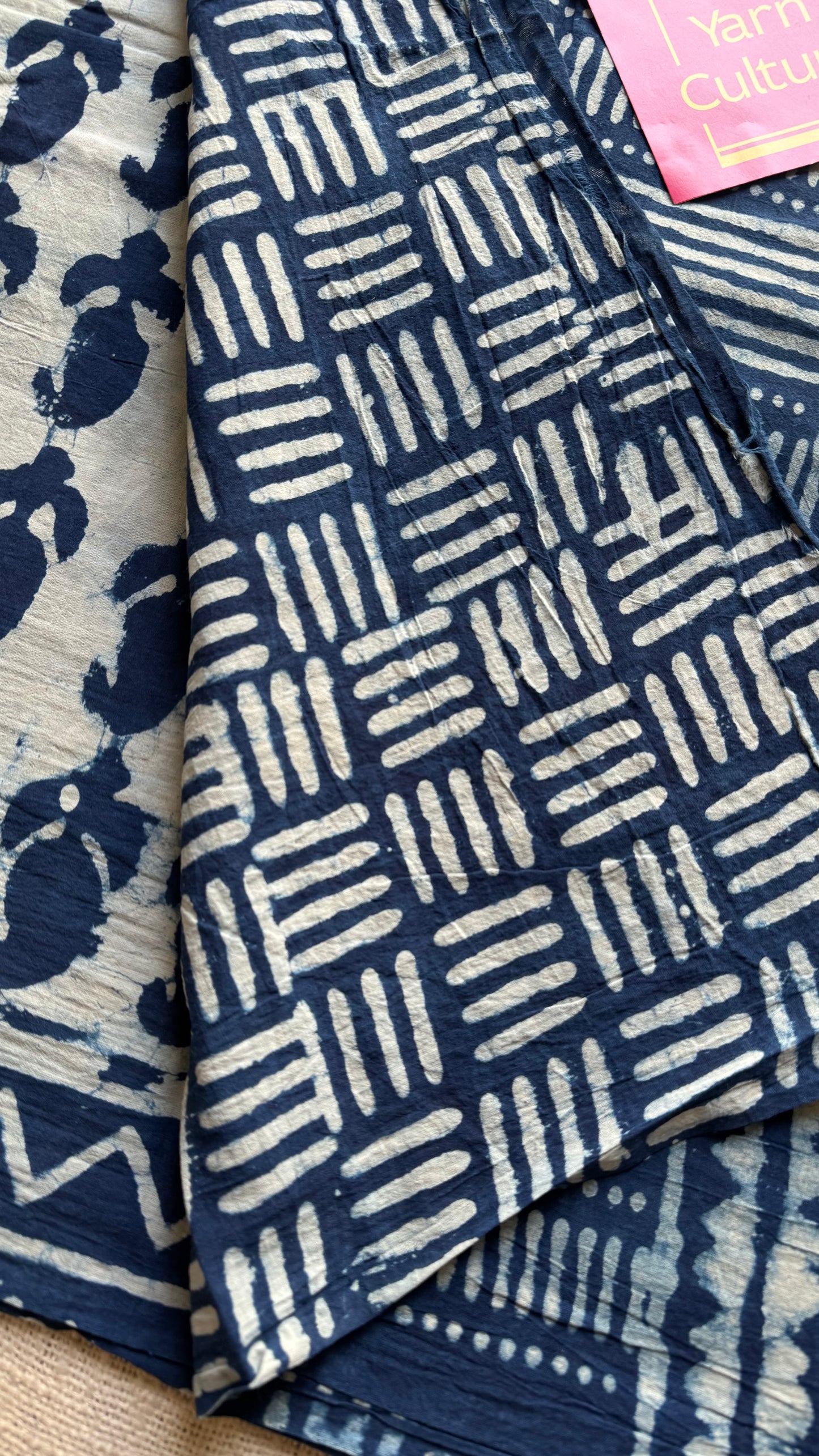 Nilaya - An abode of blue with indigo paisley motifs, block print, soft cotton - YCWOTDNOBP96