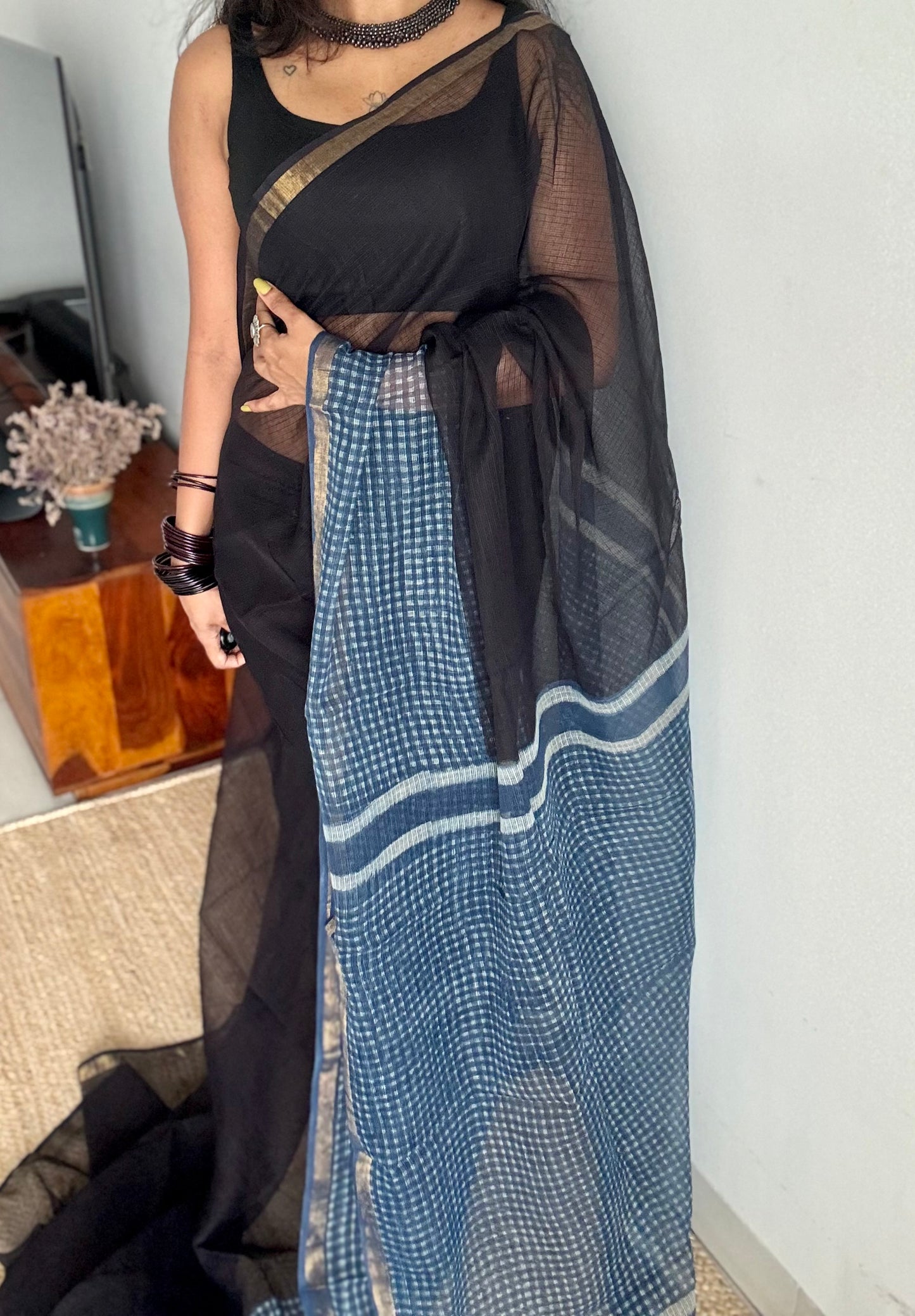 Raatrang, Kota Doria with zari border - YCTOROCBP79