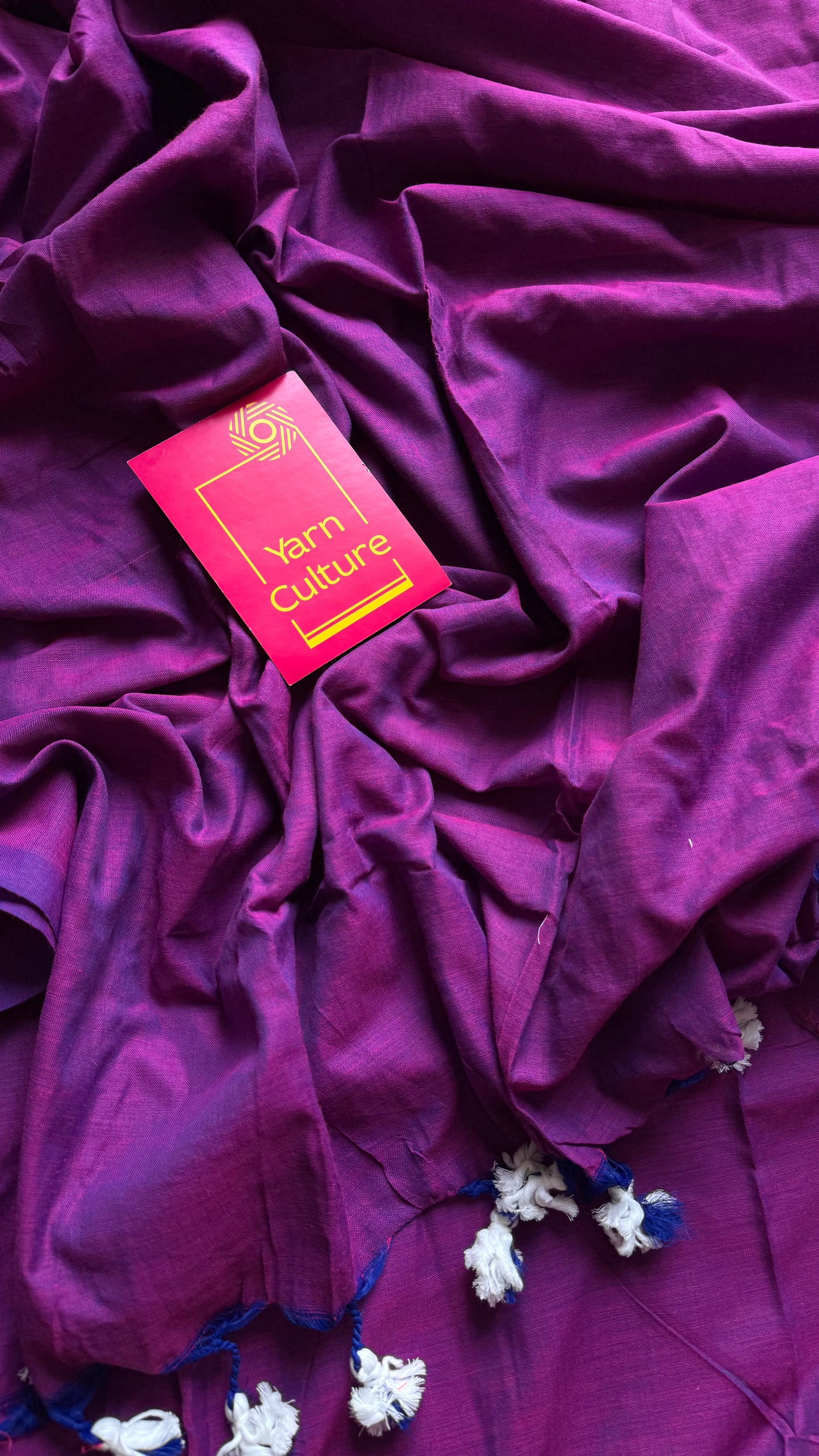 Purple pink soft cotton saree  - YCBCKCAP26