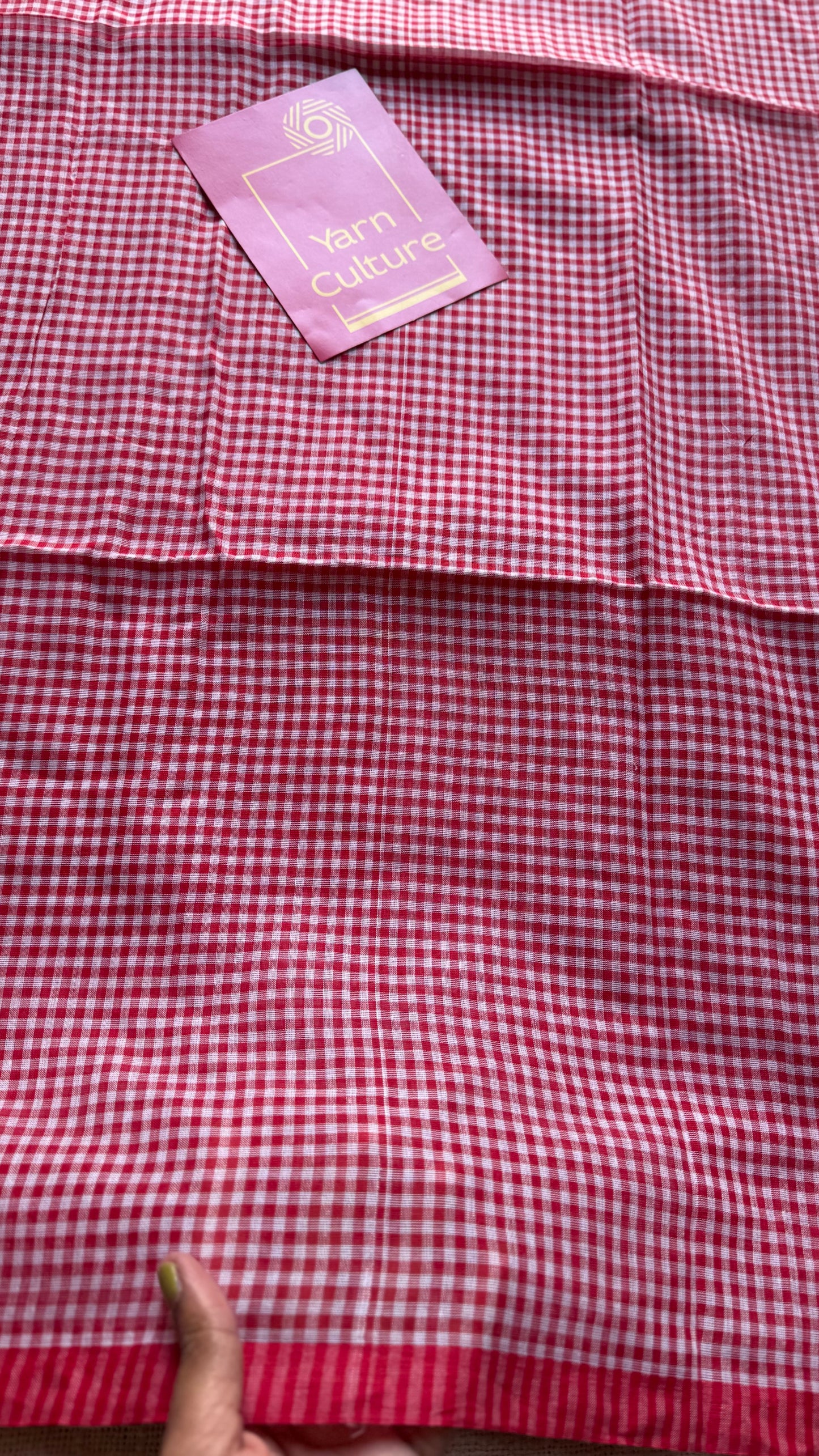 Red and white mul, micro checks - YCBCMCNO03