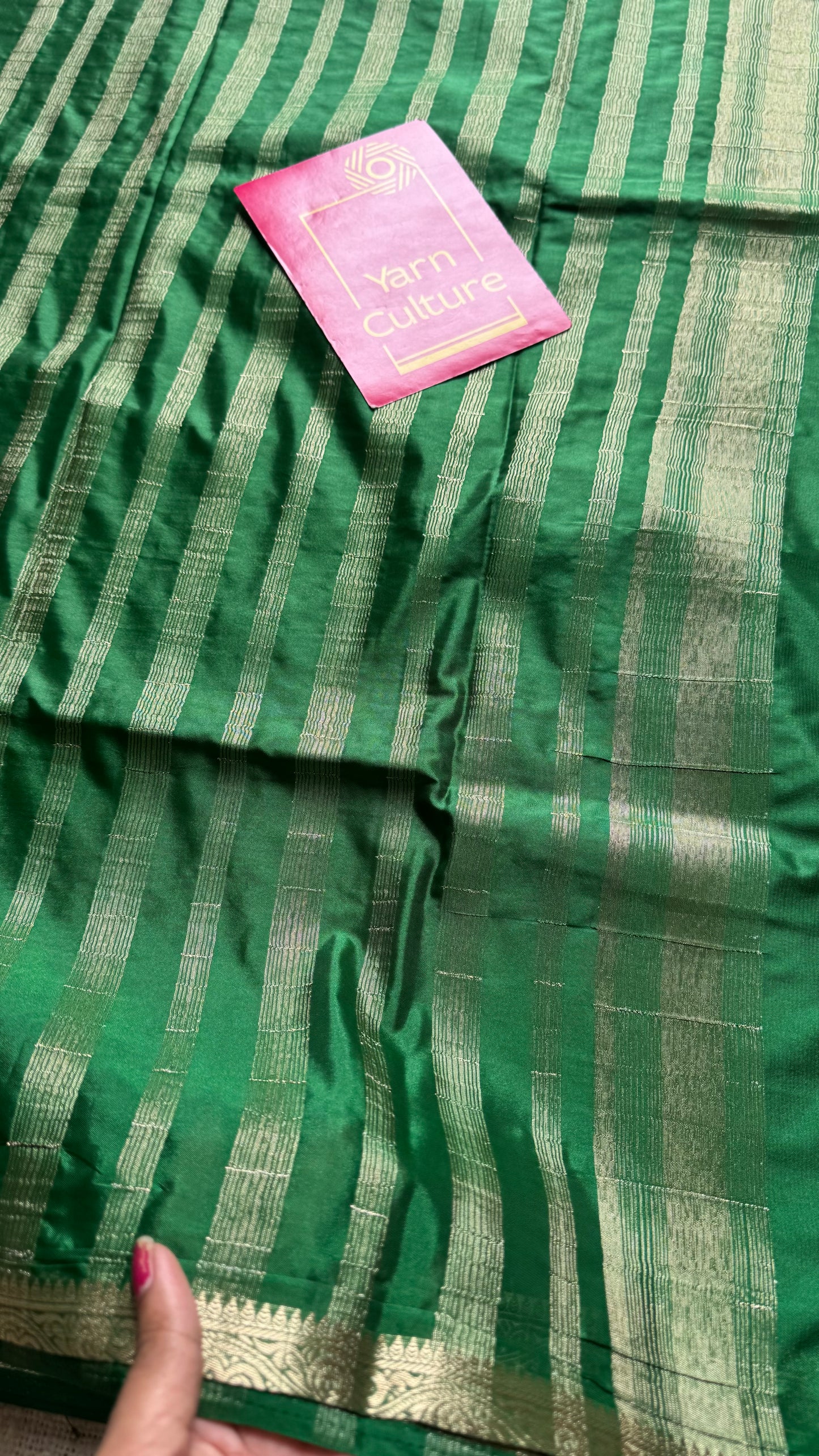 Dark green, Mysore semi-silk - YCDESE19